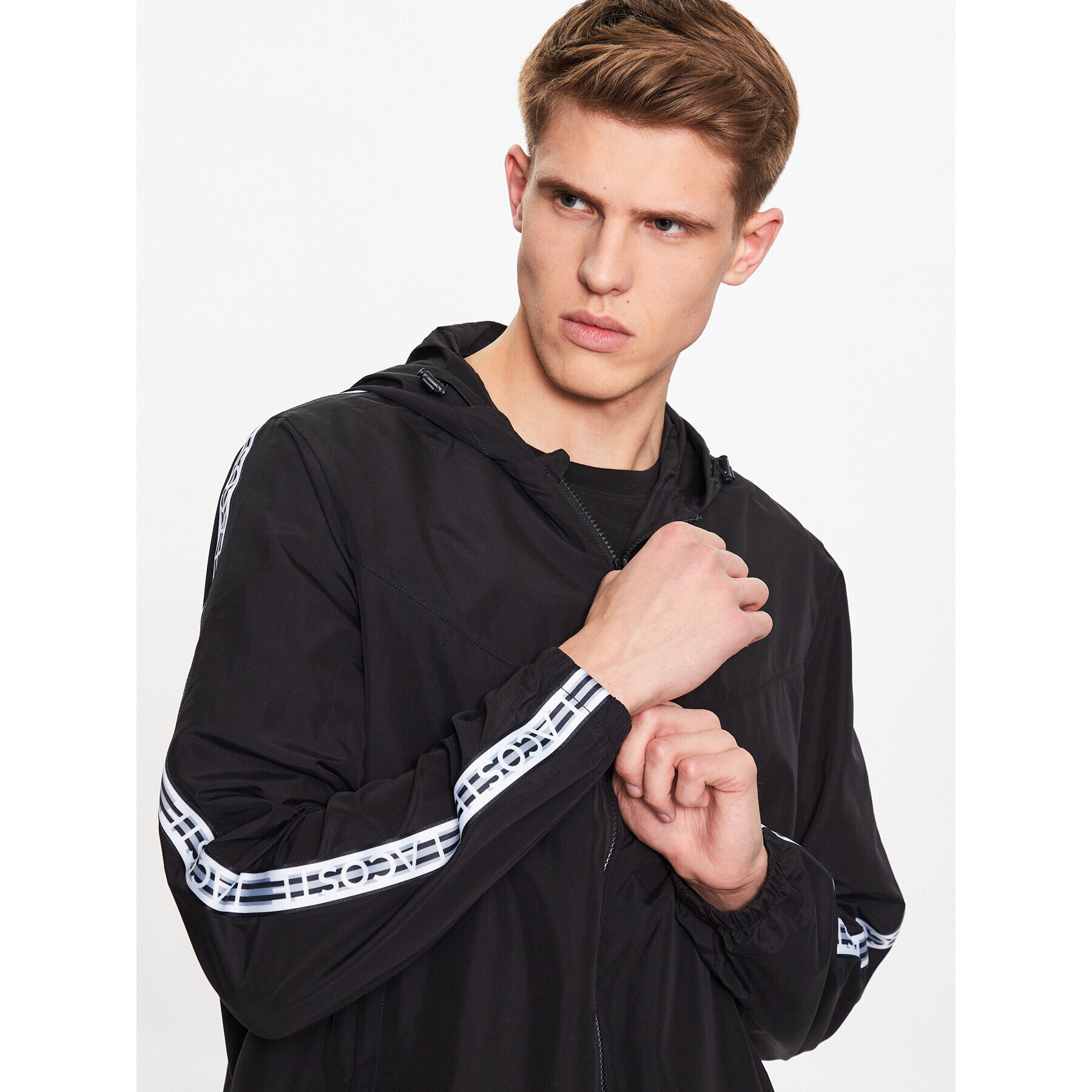 Lacoste Bluză BH5380 Negru Regular Fit - Pled.ro