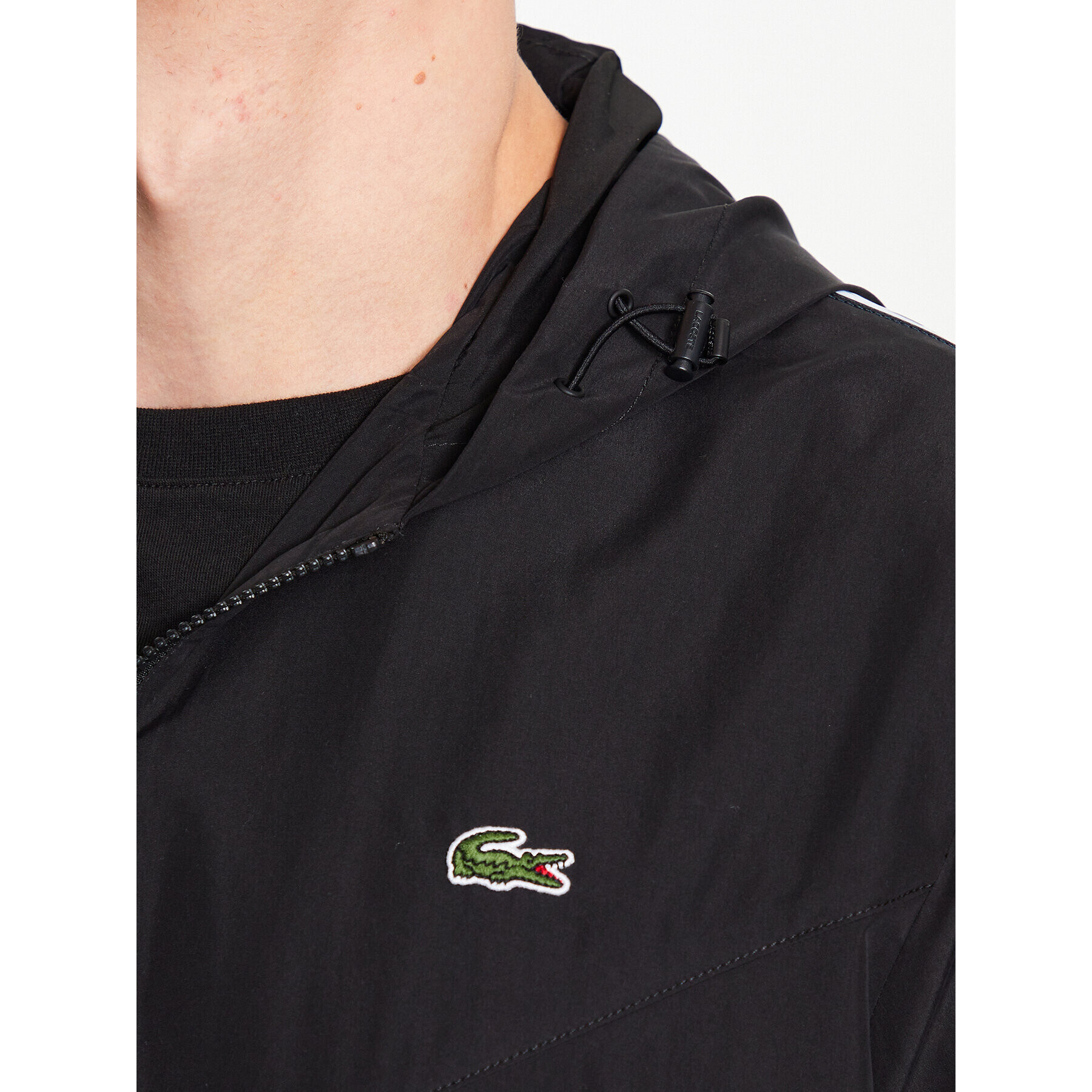 Lacoste Bluză BH5380 Negru Regular Fit - Pled.ro