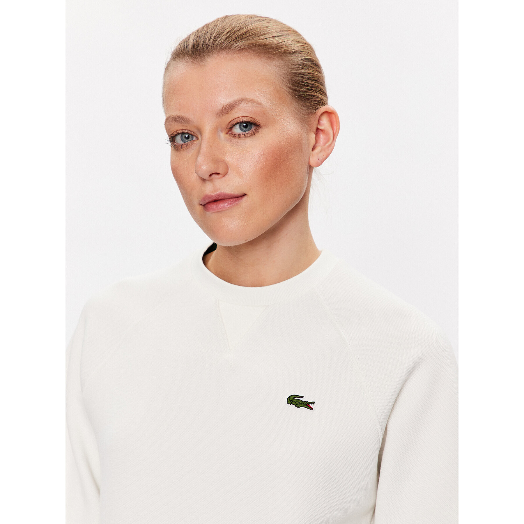 Lacoste Bluză SF7073 Écru Regular Fit - Pled.ro