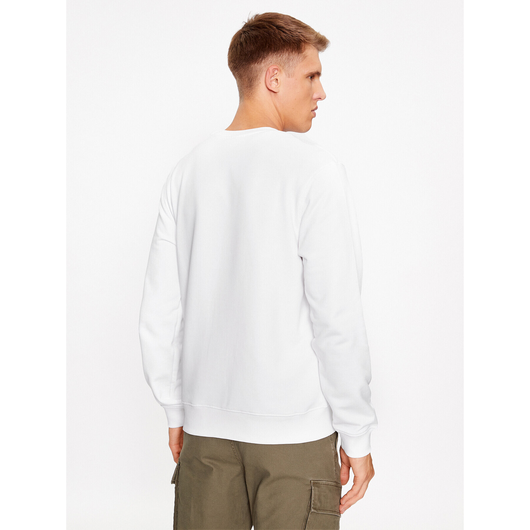 Lacoste Bluză SH1281 Alb Regular Fit - Pled.ro