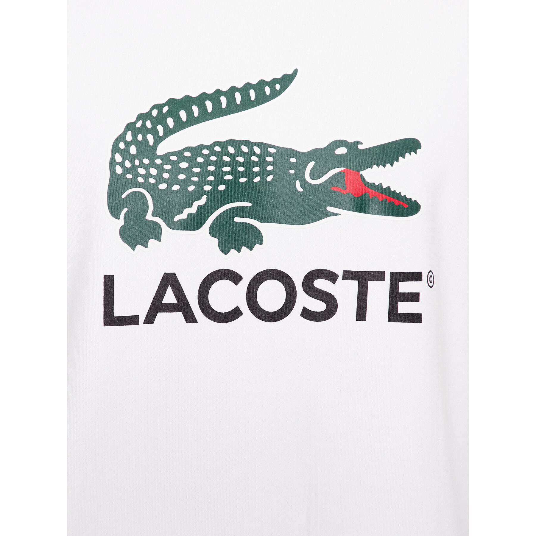 Lacoste Bluză SH1281 Alb Regular Fit - Pled.ro