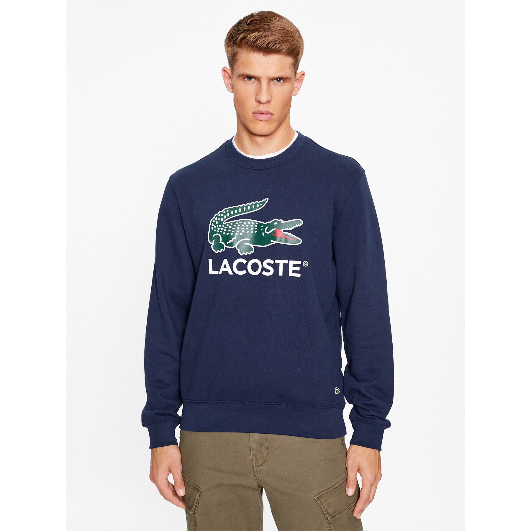 Lacoste Bluză SH1281 Bleumarin Regular Fit - Pled.ro