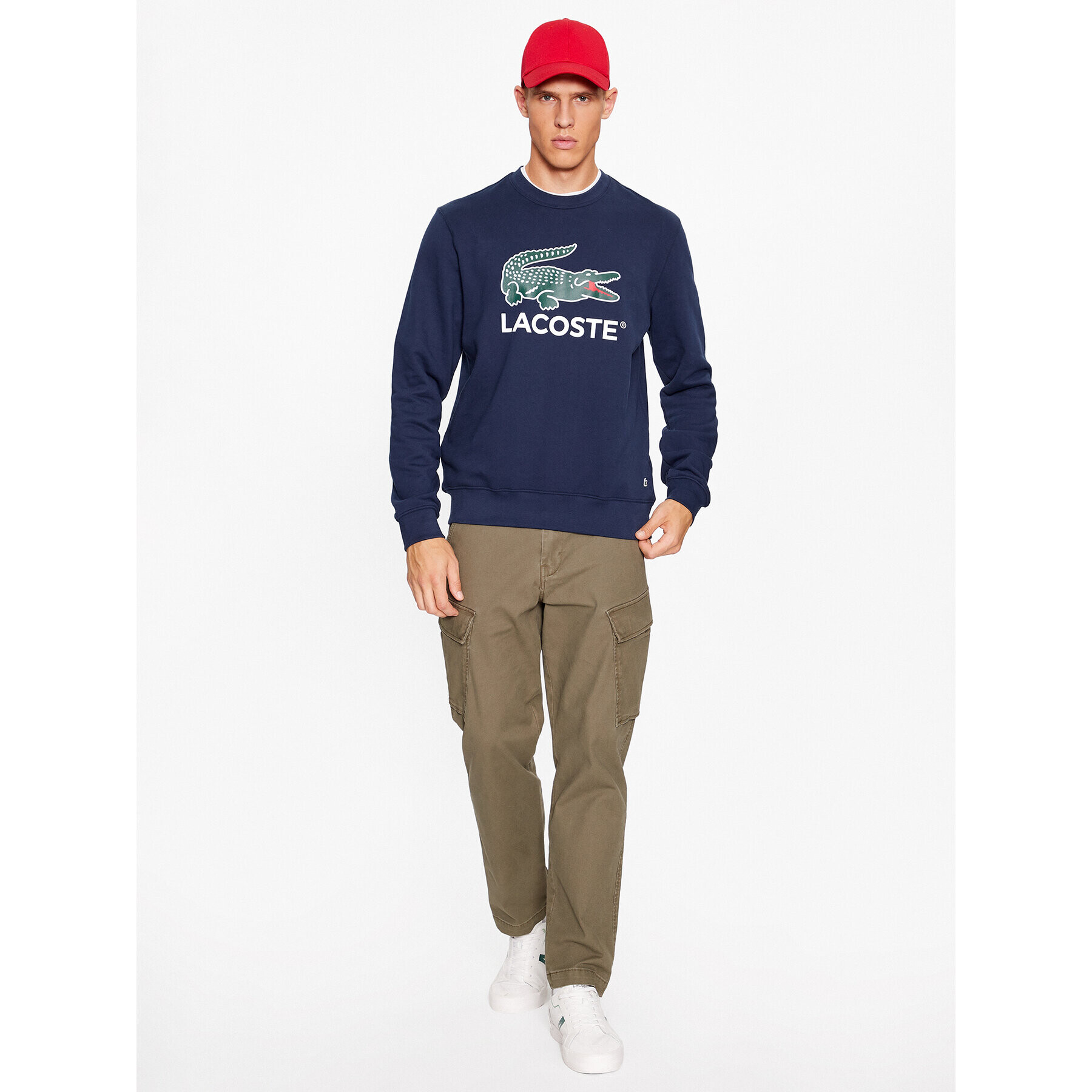 Lacoste Bluză SH1281 Bleumarin Regular Fit - Pled.ro