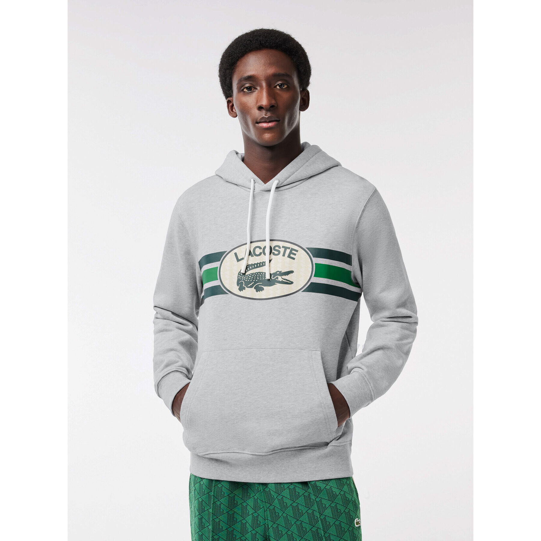 Lacoste Bluză SH1413 Gri Regular Fit - Pled.ro