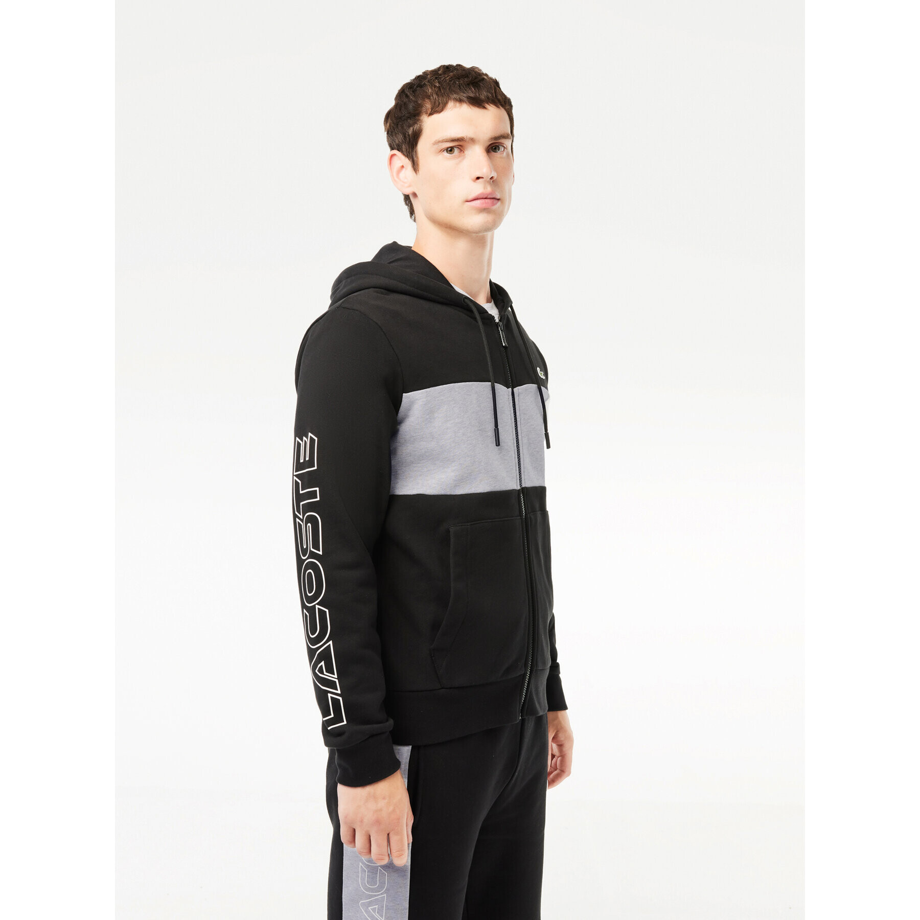 Lacoste Bluză SH1416 Negru Regular Fit - Pled.ro