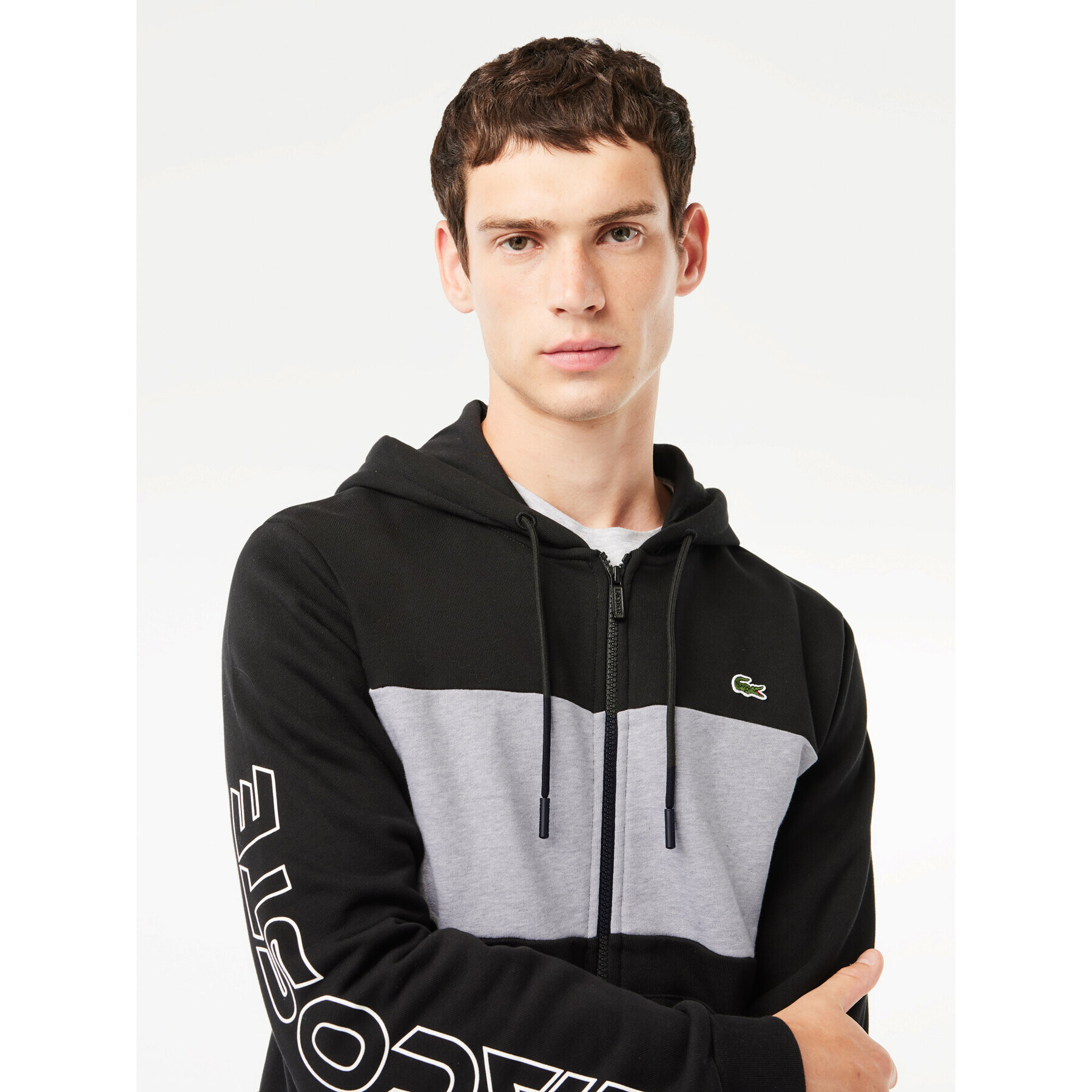 Lacoste Bluză SH1416 Negru Regular Fit - Pled.ro