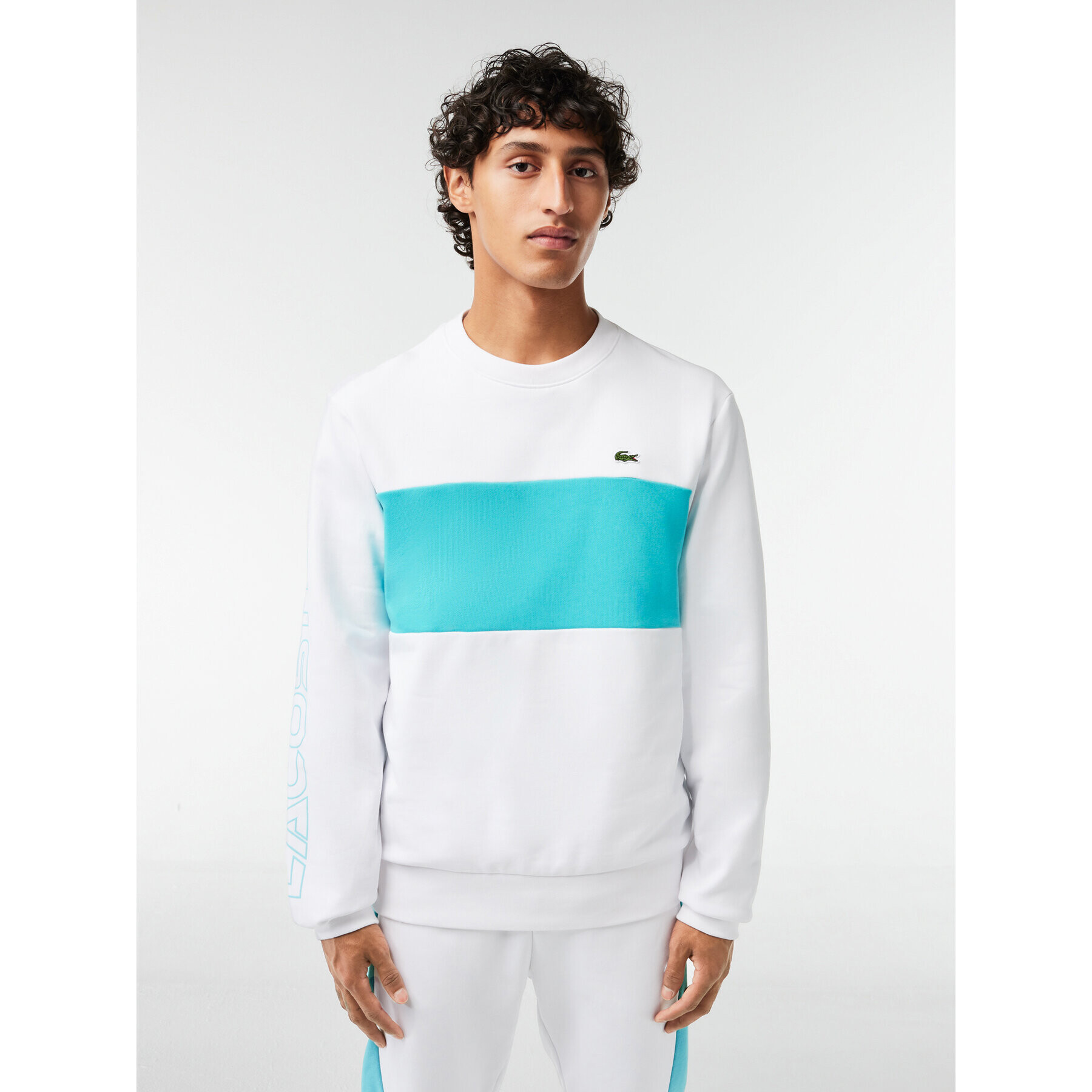 Lacoste Bluză SH1433 Alb Classic Fit - Pled.ro