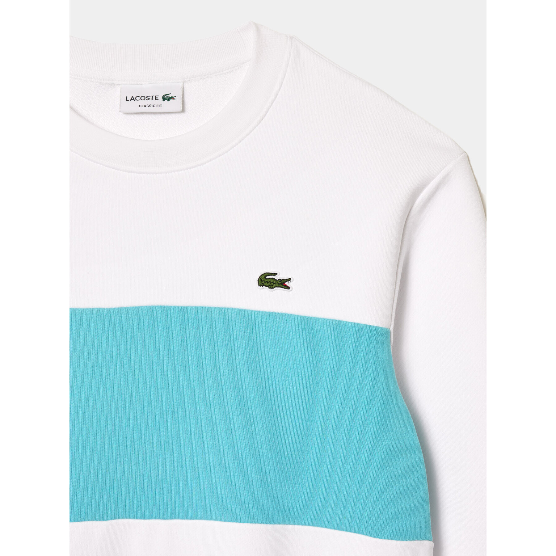 Lacoste Bluză SH1433 Alb Classic Fit - Pled.ro