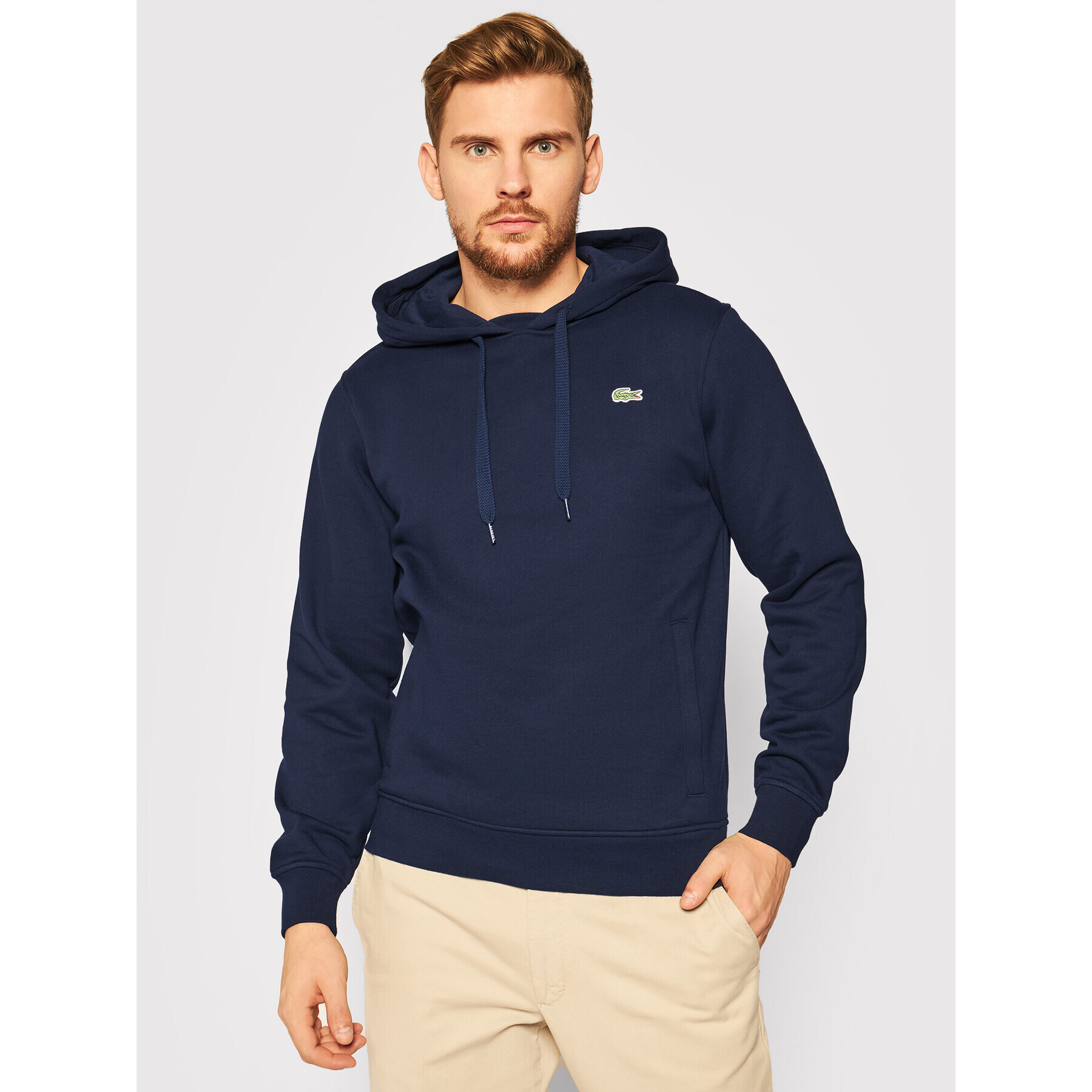 Lacoste Bluză SH1527 Bleumarin Regular Fit - Pled.ro