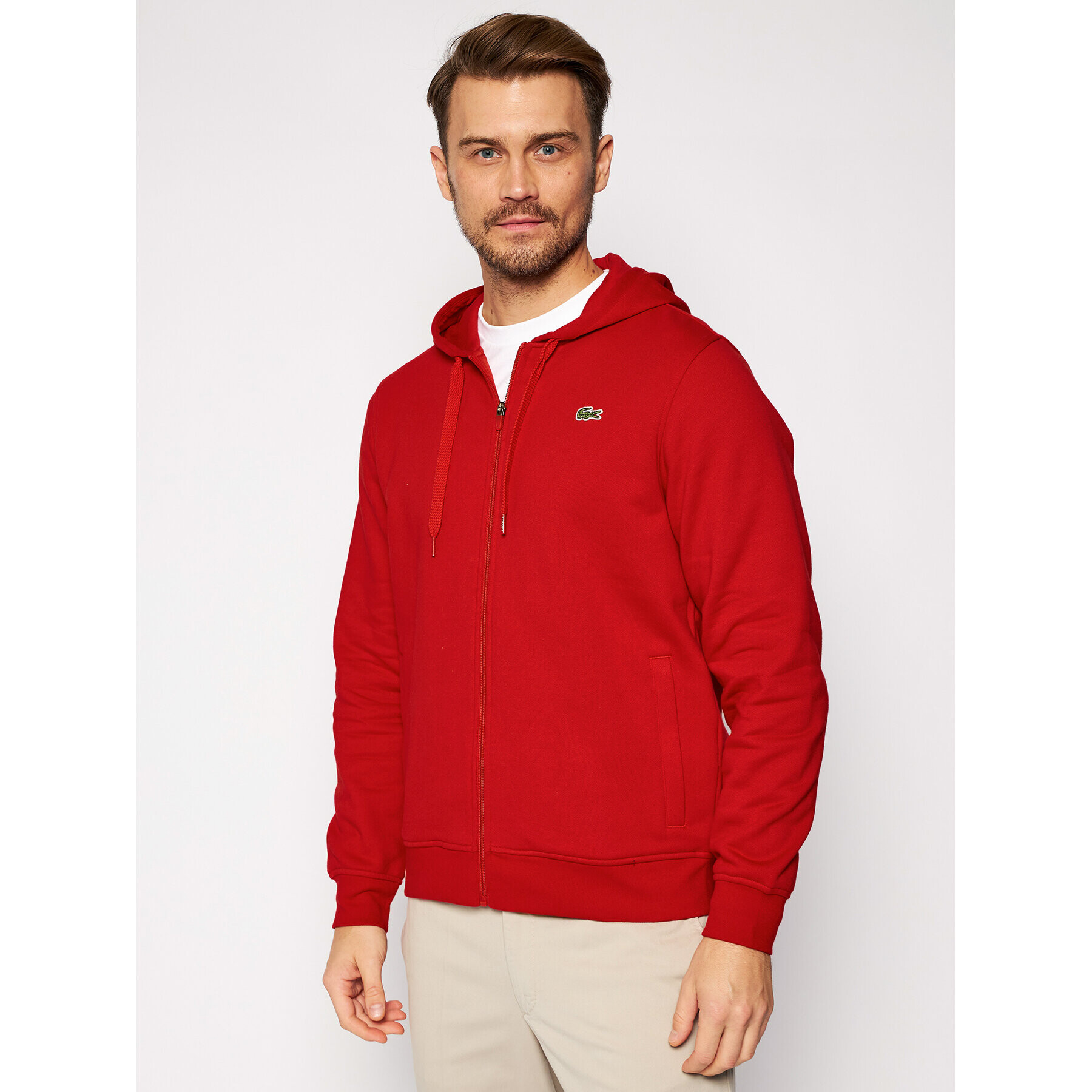 Lacoste Bluză SH1551 Roșu Regular Fit - Pled.ro