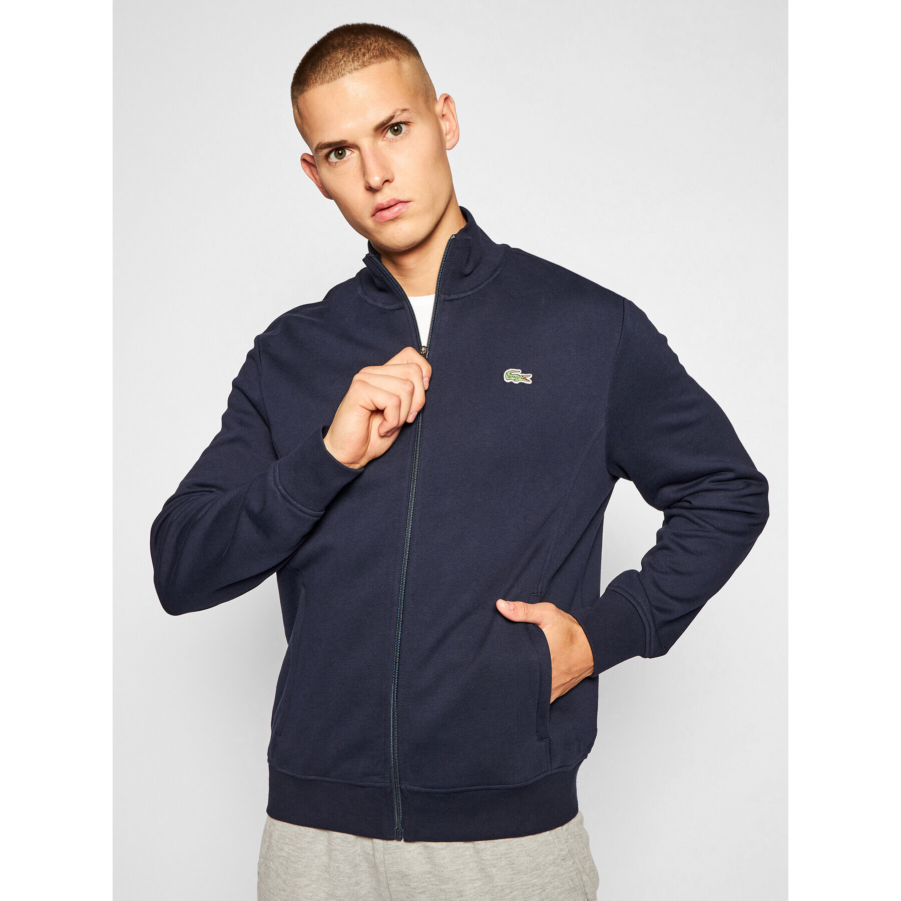 Lacoste Bluză SH1559 Bleumarin Regular Fit - Pled.ro