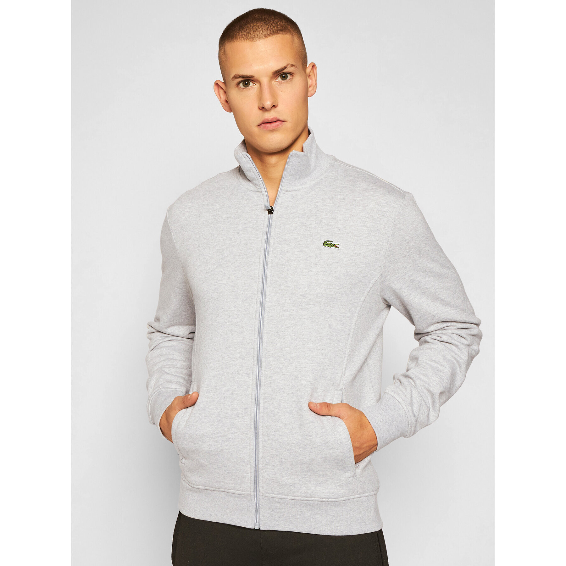 Lacoste Bluză SH1559 Gri Regular Fit - Pled.ro