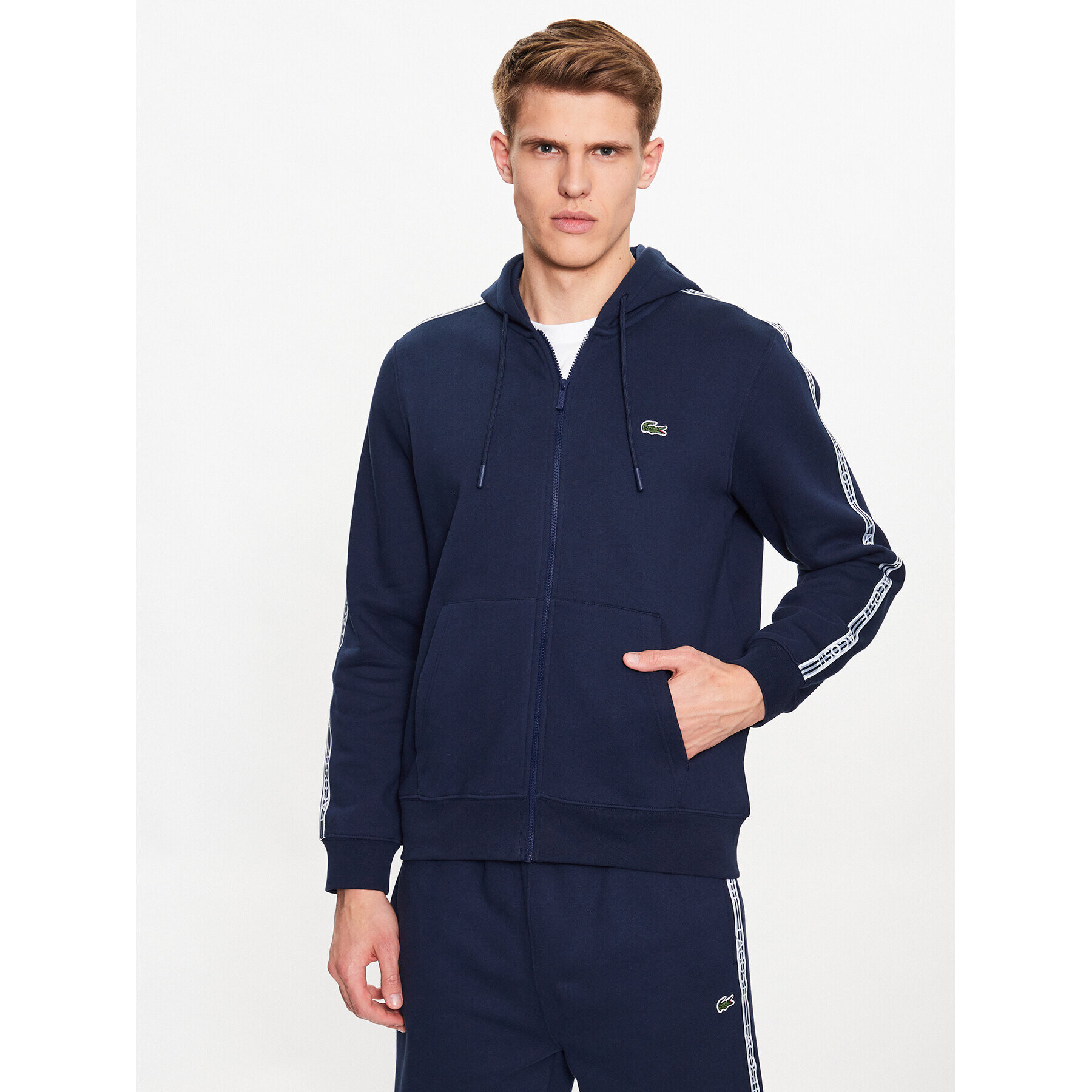 Lacoste Bluză SH5065 Bleumarin Regular Fit - Pled.ro