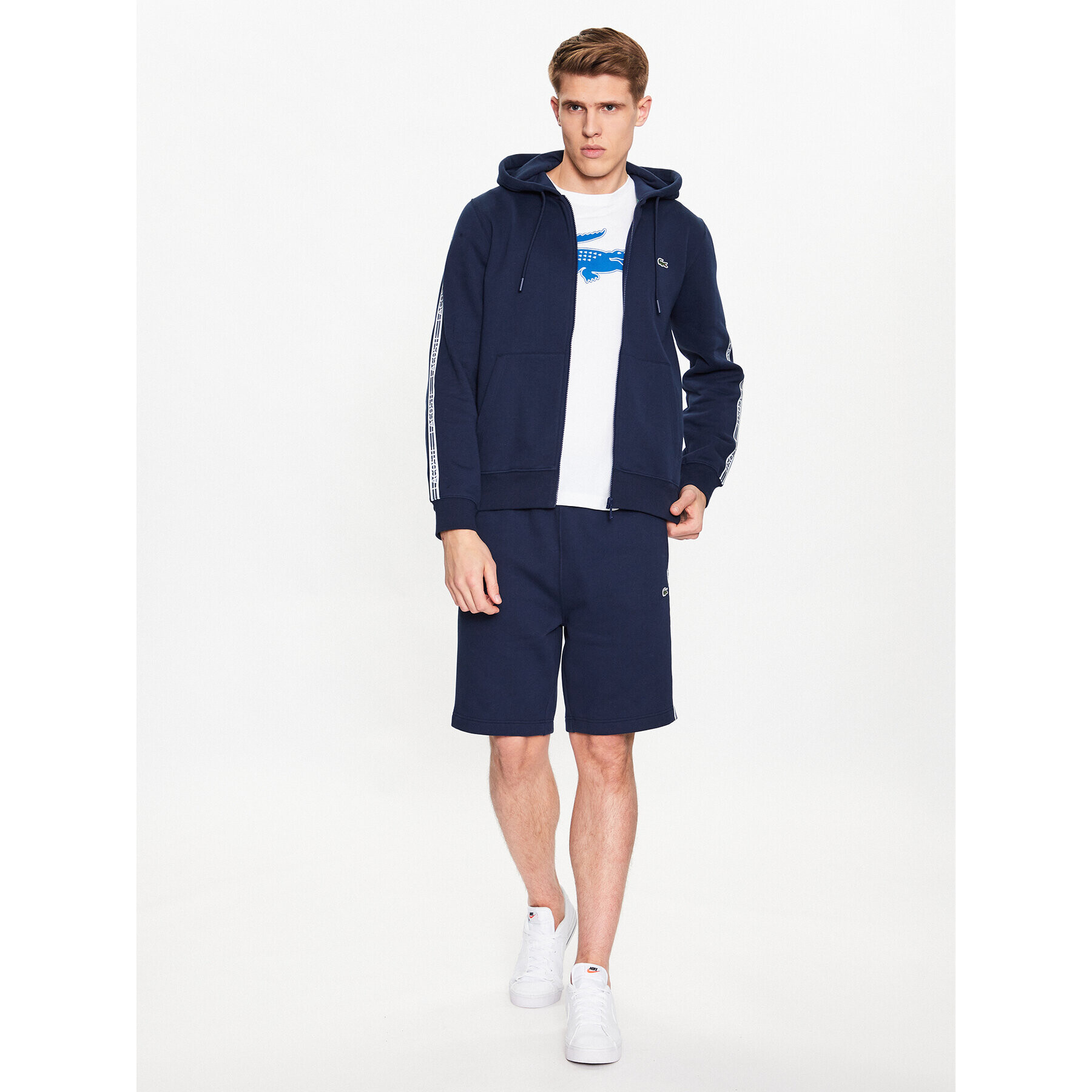 Lacoste Bluză SH5065 Bleumarin Regular Fit - Pled.ro