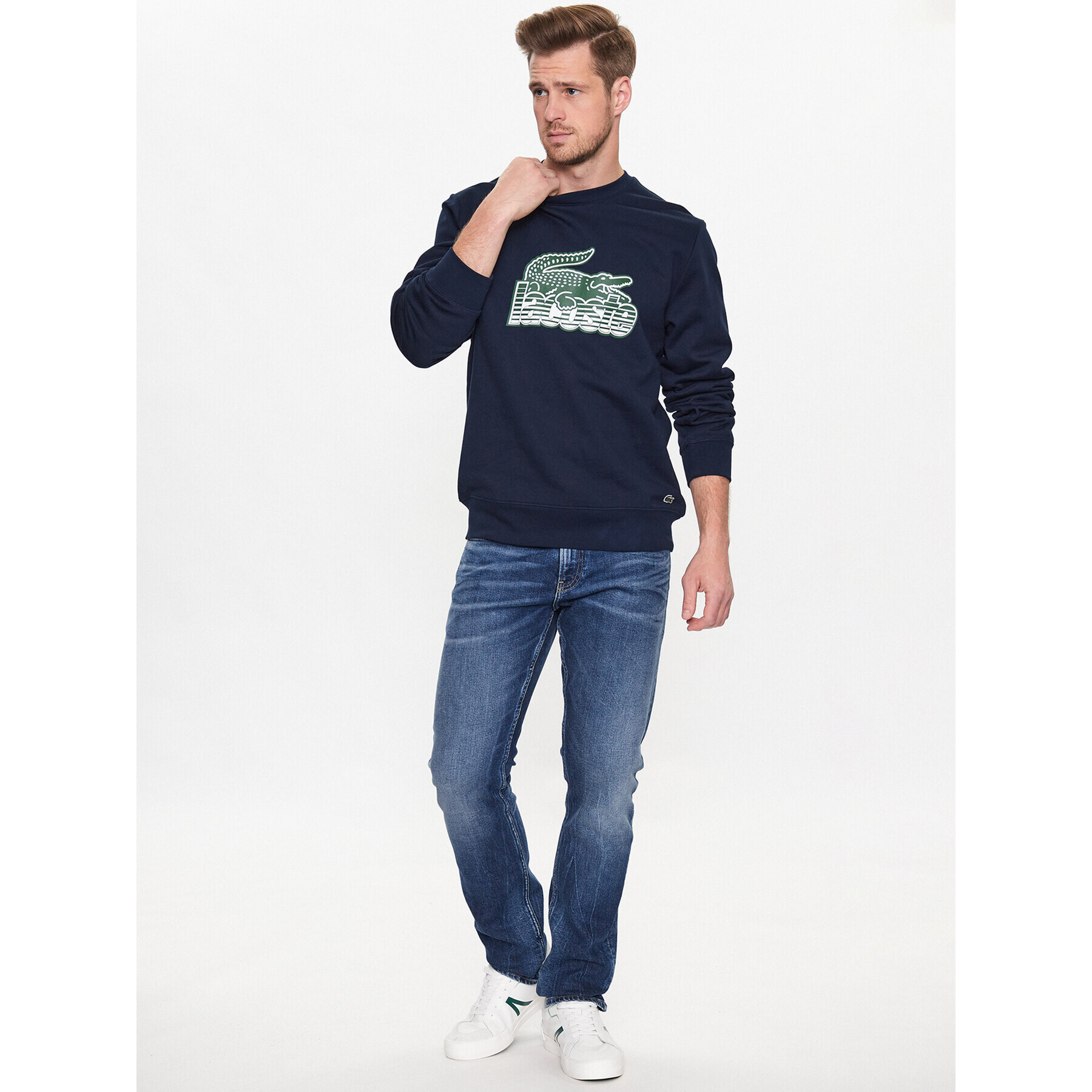 Lacoste Bluză SH5087 Bleumarin Regular Fit - Pled.ro