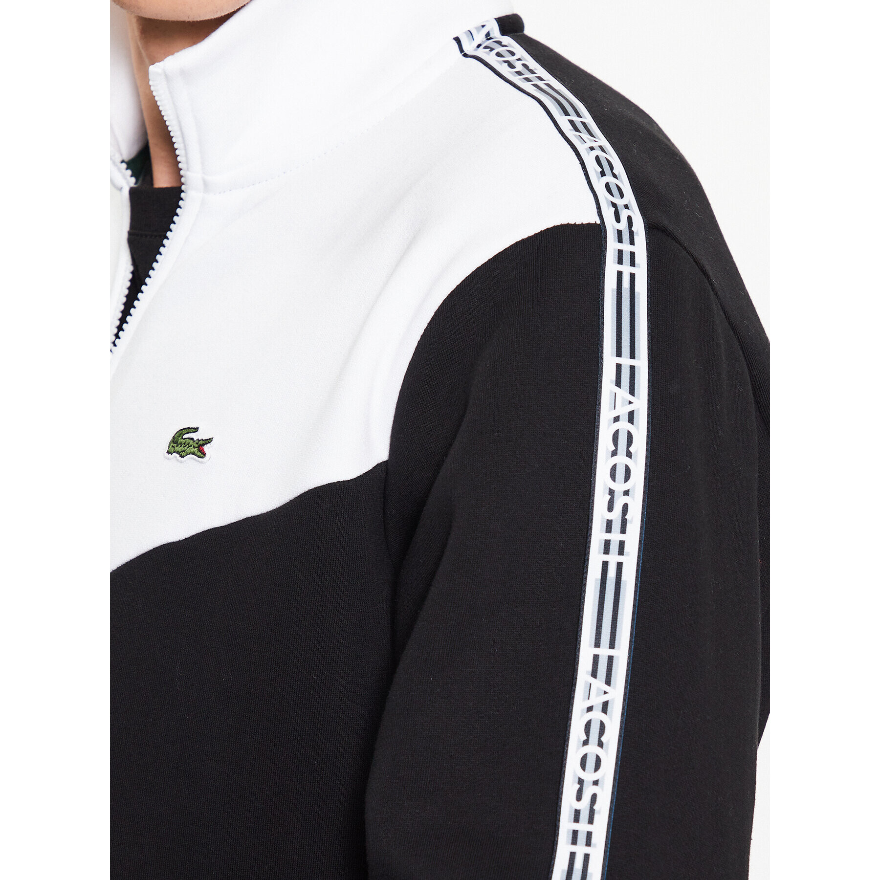 Lacoste Bluză SH5808 Negru Regular Fit - Pled.ro