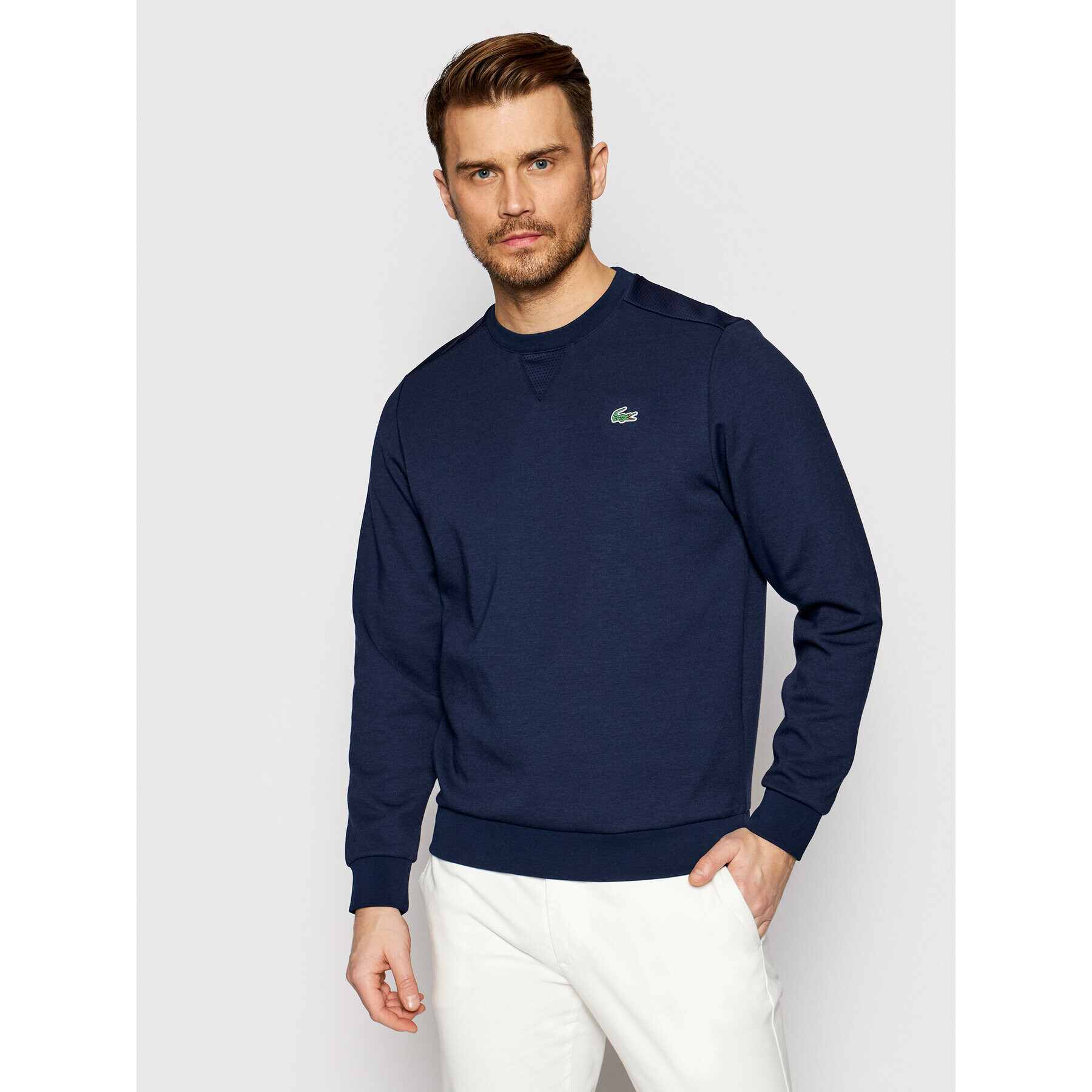 Lacoste Bluză SH9604 Bleumarin Regular Fit - Pled.ro