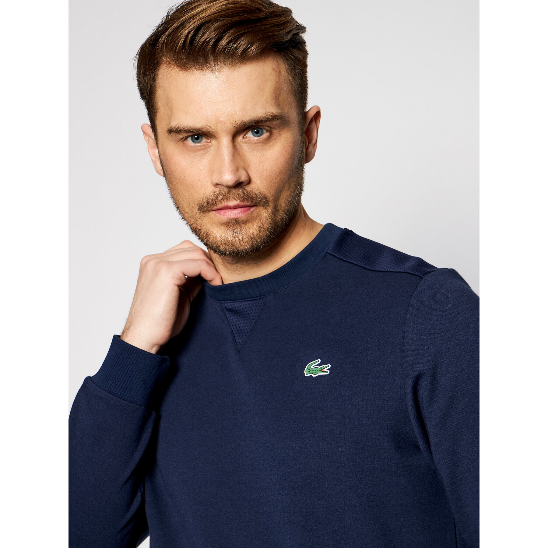 Lacoste Bluză SH9604 Bleumarin Regular Fit - Pled.ro