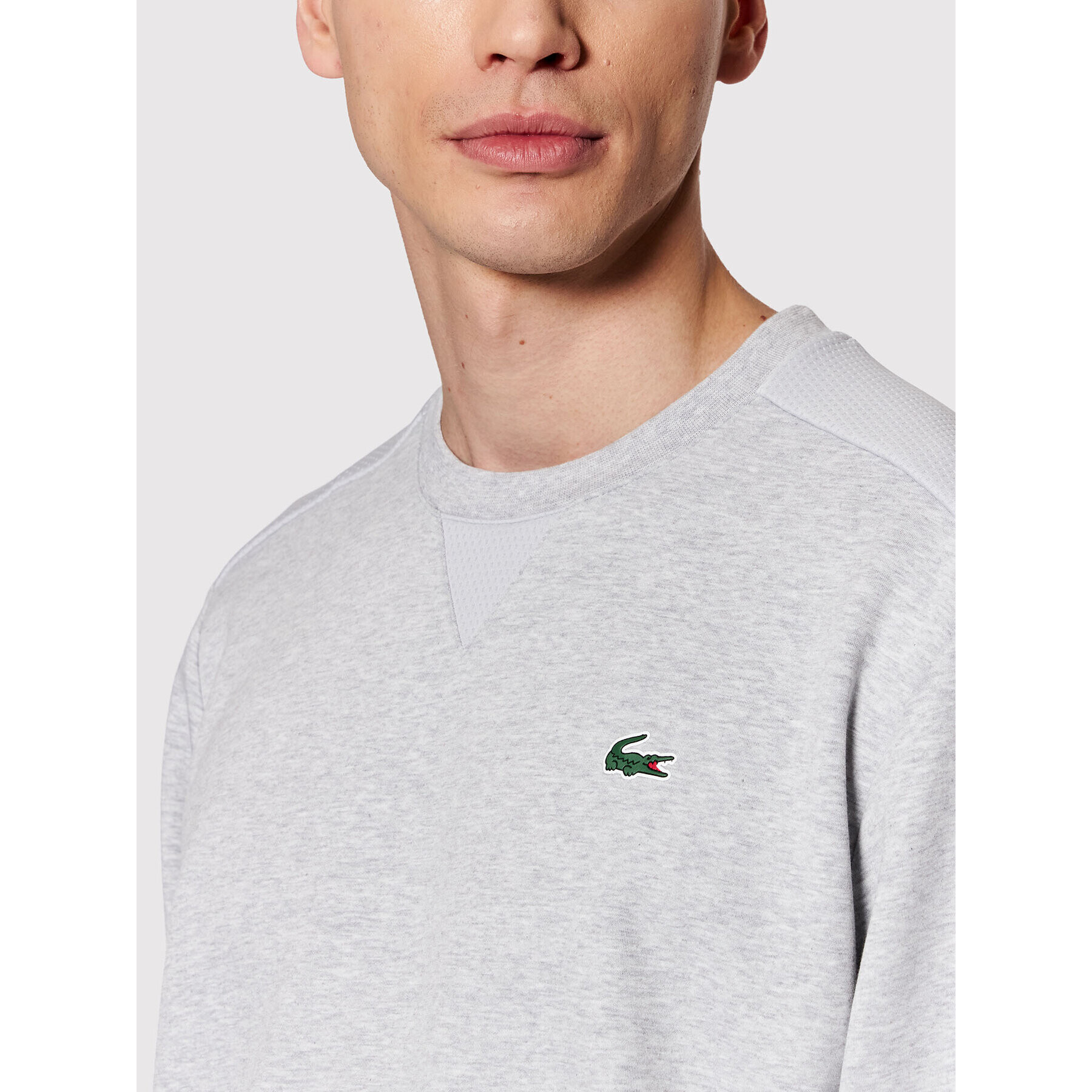 Lacoste Bluză SH9604 Gri Regular Fit - Pled.ro