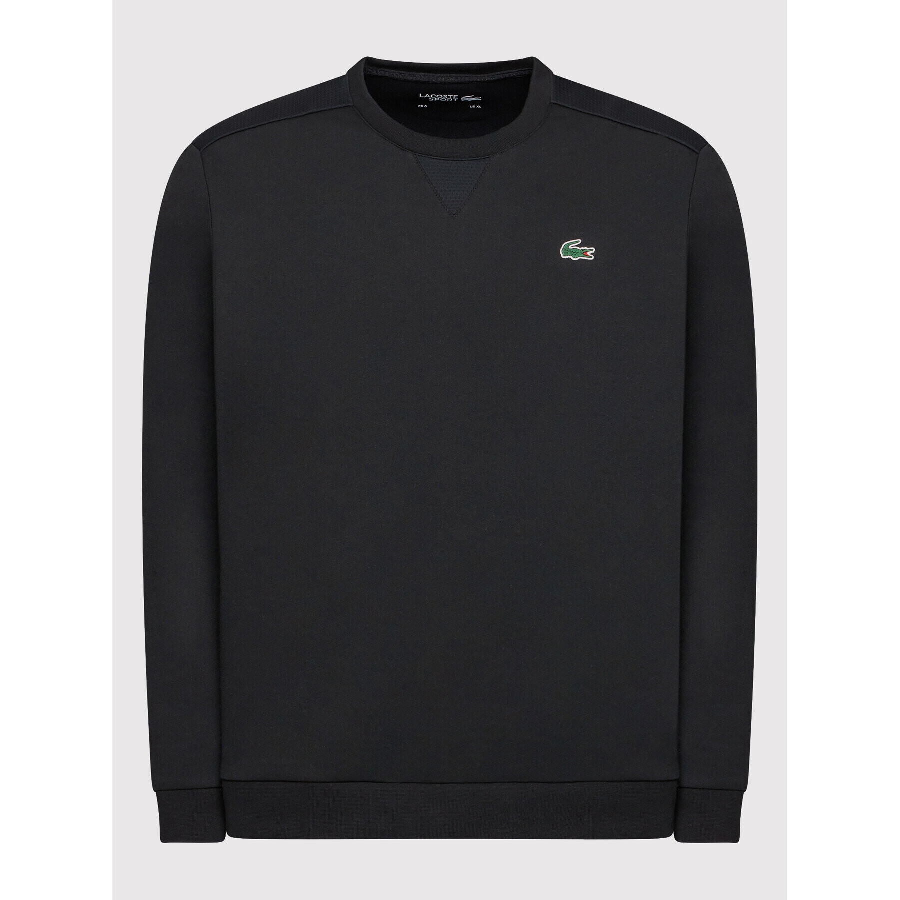 Lacoste Bluză SH9604 Negru Regular Fit - Pled.ro