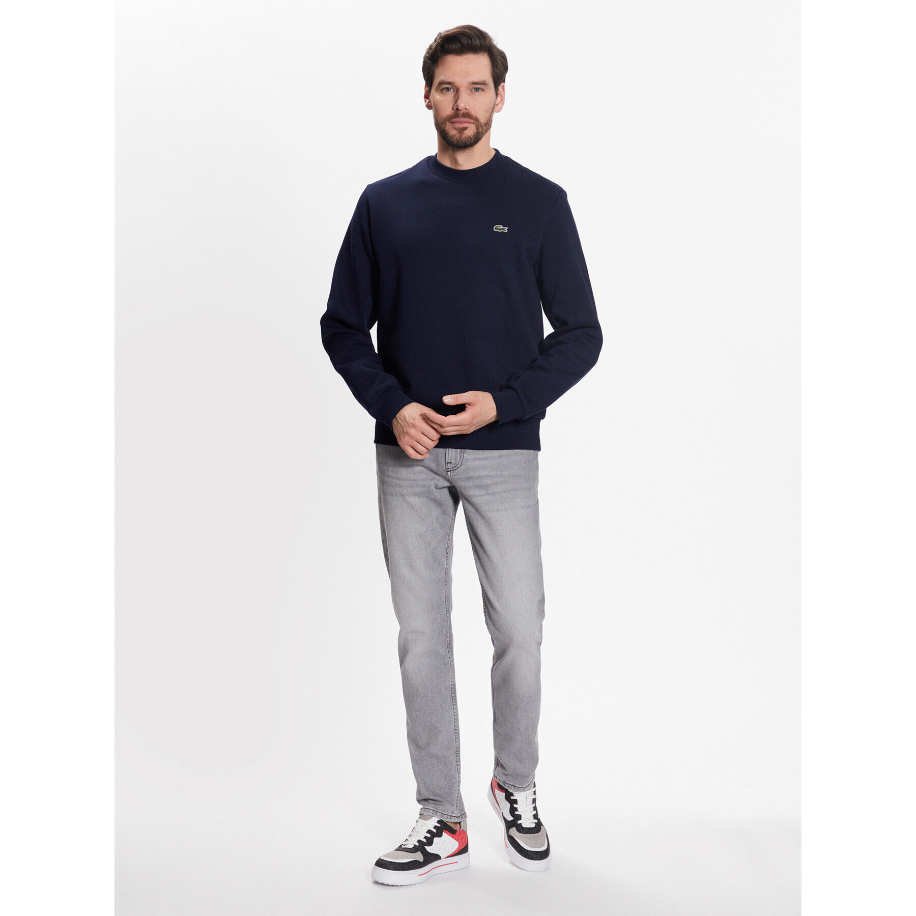 Lacoste Bluză SH9608 Bleumarin Regular Fit - Pled.ro