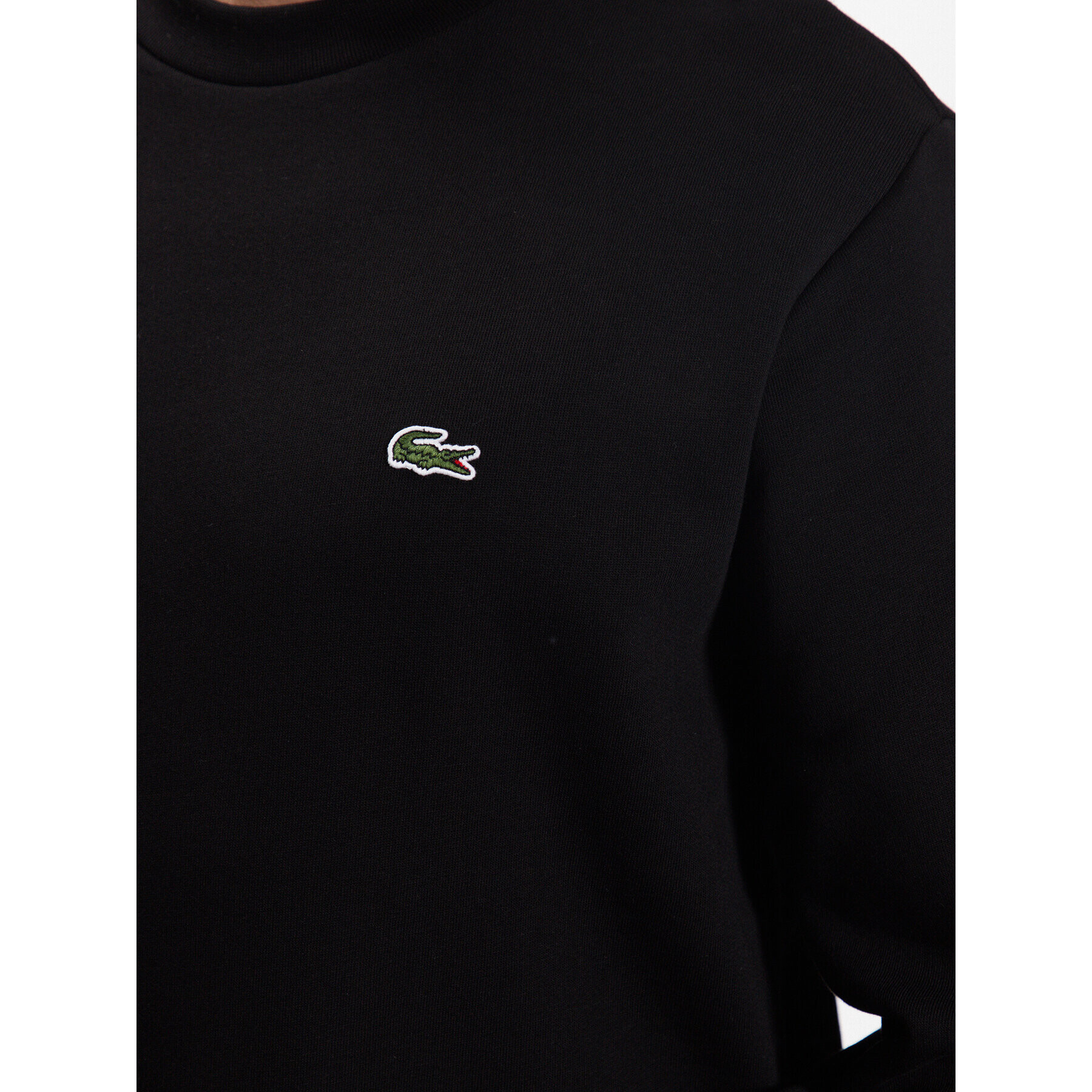 Lacoste Bluză SH9608 Negru Regular Fit - Pled.ro