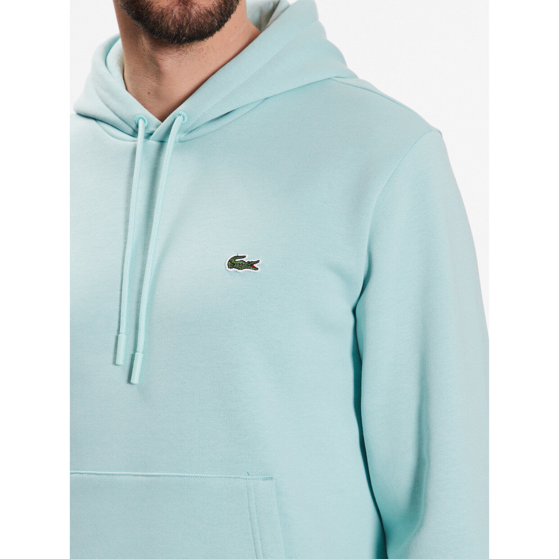 Lacoste Bluză SH9623 Verde Regular Fit - Pled.ro