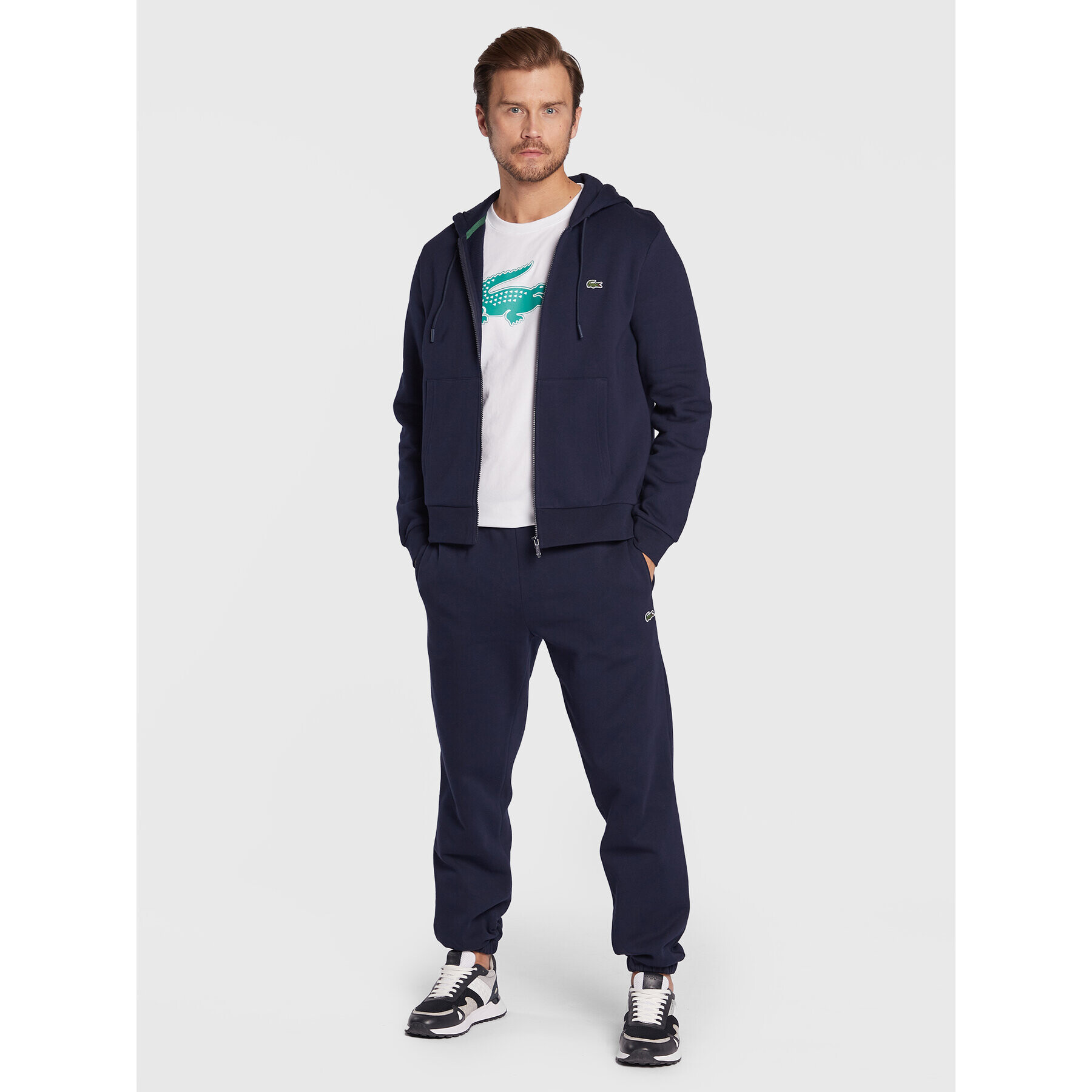 Lacoste Bluză SH9626 Bleumarin Regular Fit - Pled.ro