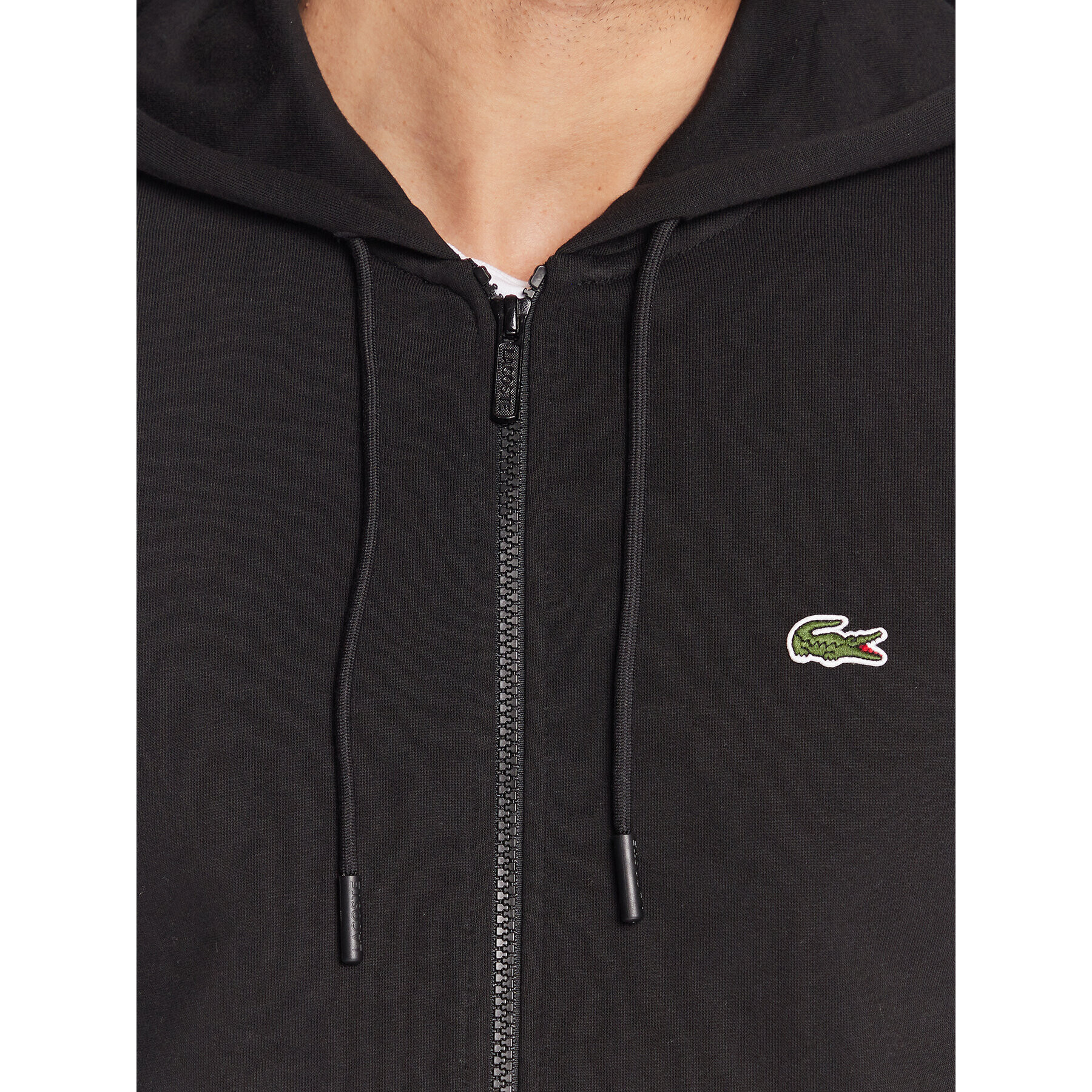 Lacoste Bluză SH9626 Negru Classic Fit - Pled.ro