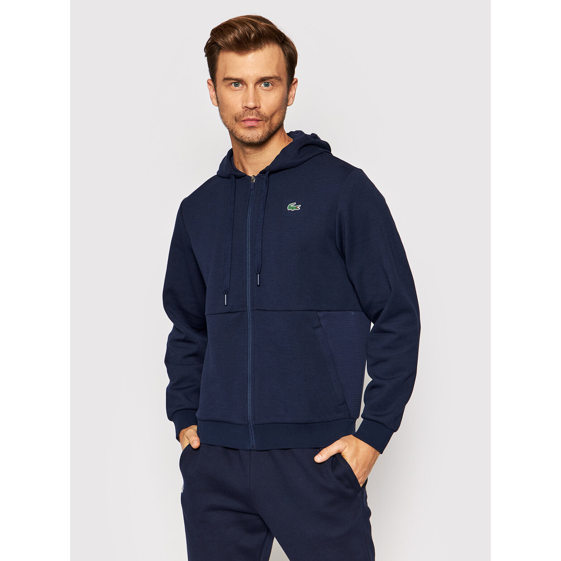 Lacoste Bluză SH9676 Bleumarin Regular Fit - Pled.ro