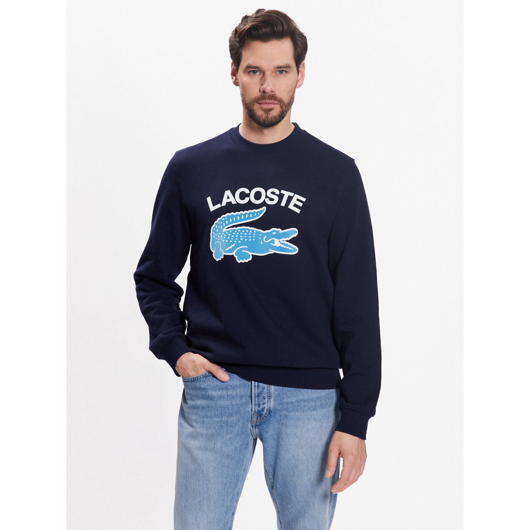 Lacoste Bluză SH9689 Bleumarin Regular Fit - Pled.ro