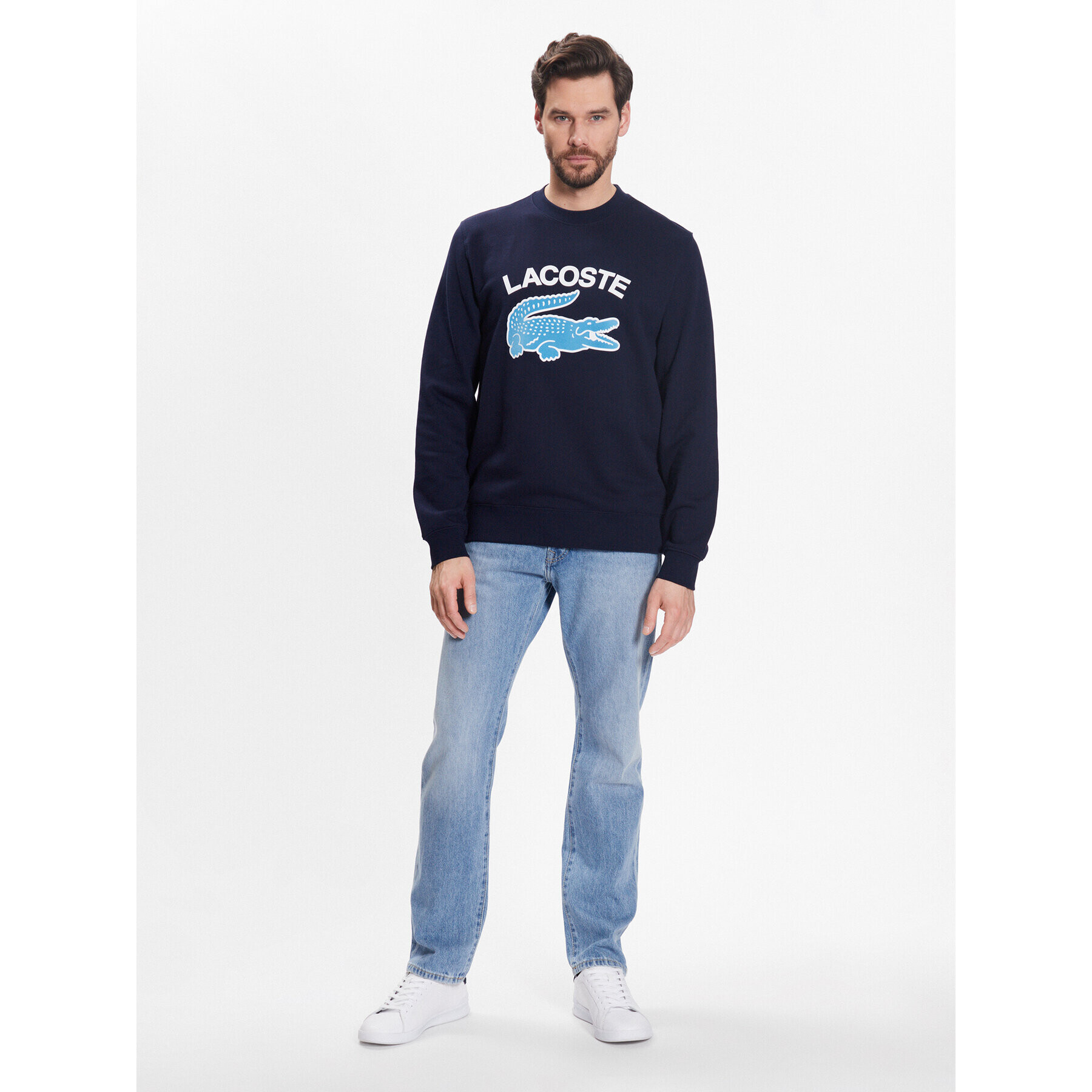 Lacoste Bluză SH9689 Bleumarin Regular Fit - Pled.ro