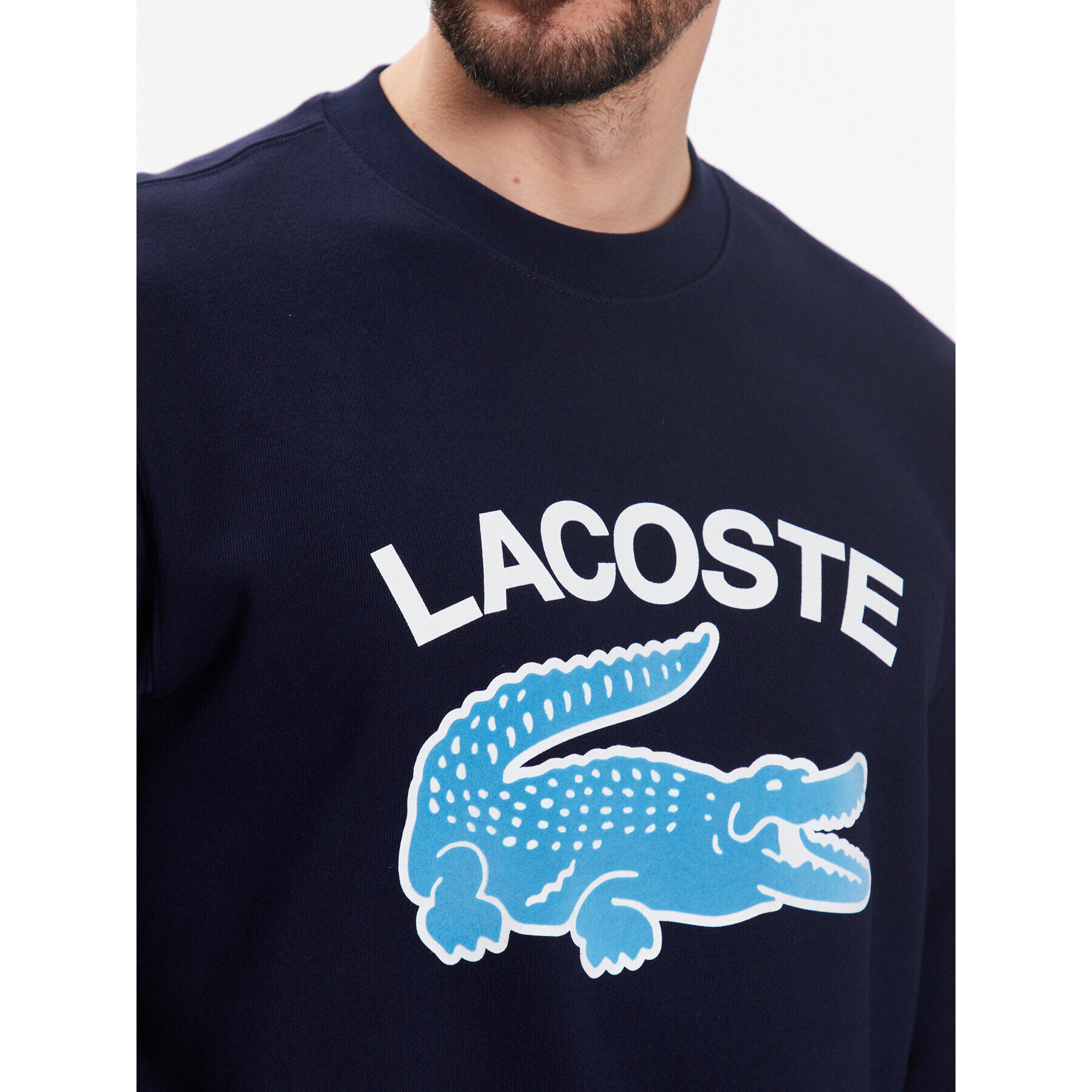 Lacoste Bluză SH9689 Bleumarin Regular Fit - Pled.ro