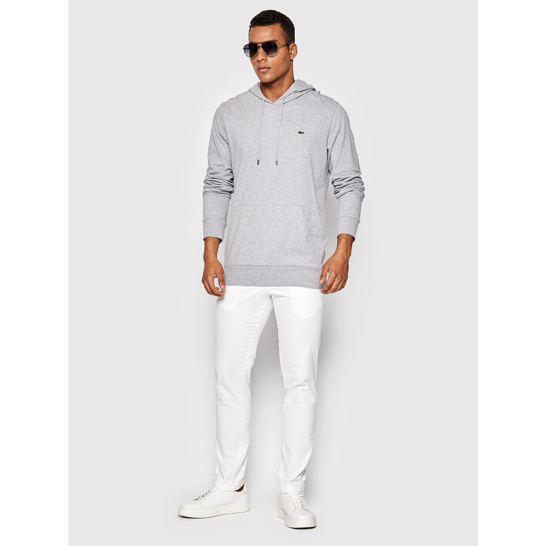 Lacoste Bluză TH9349 Gri Regular Fit - Pled.ro