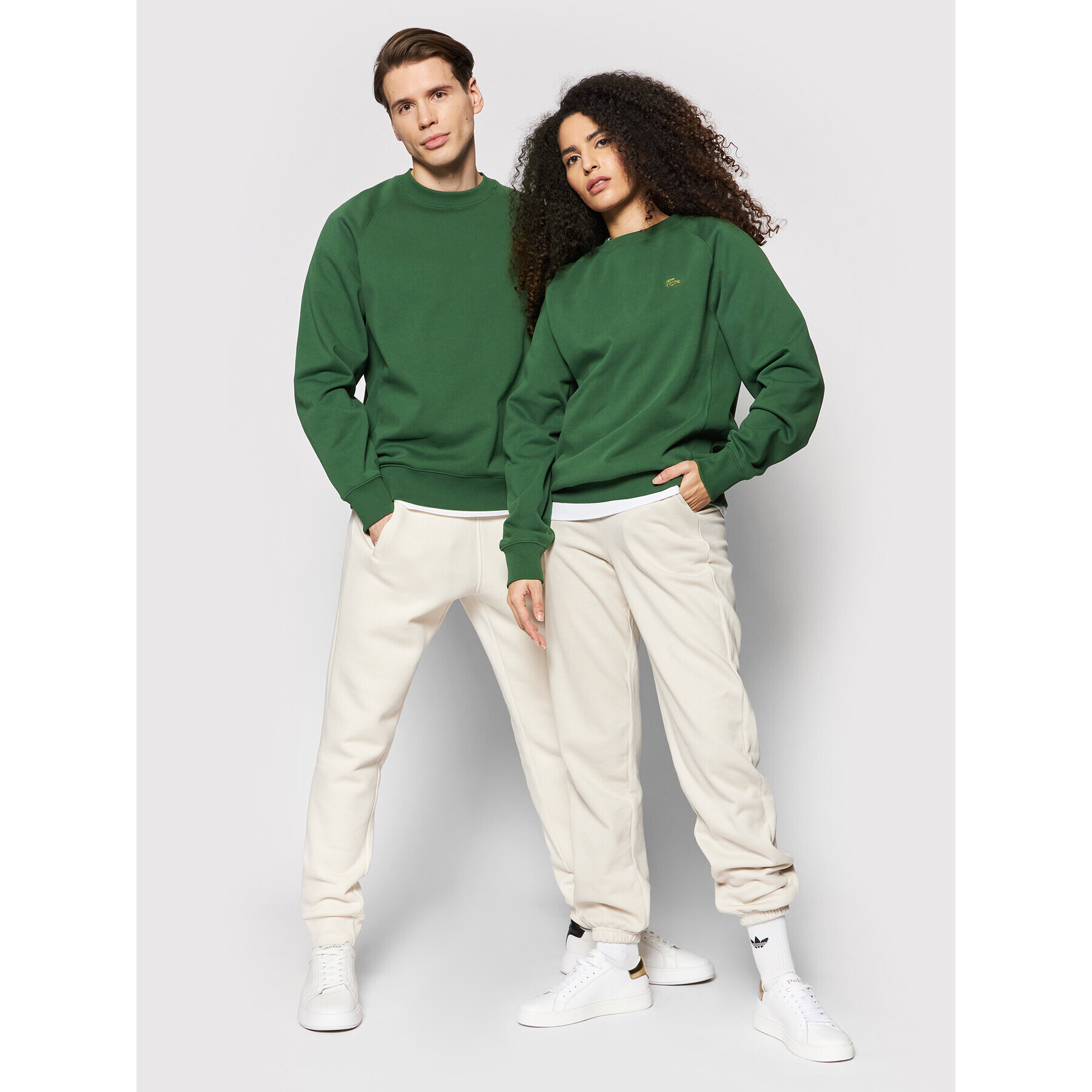 Lacoste Bluză Unisex SH9174 Verde Loose Fit - Pled.ro