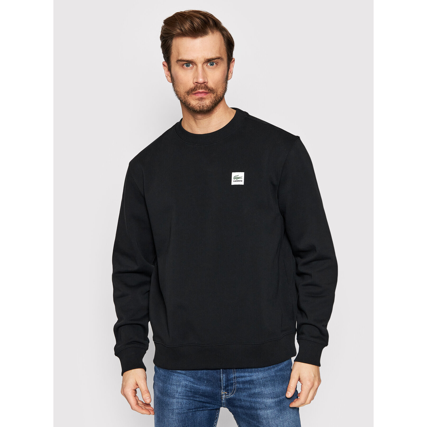 Lacoste Bluză Unisex SH9182 Negru Regular Fit - Pled.ro