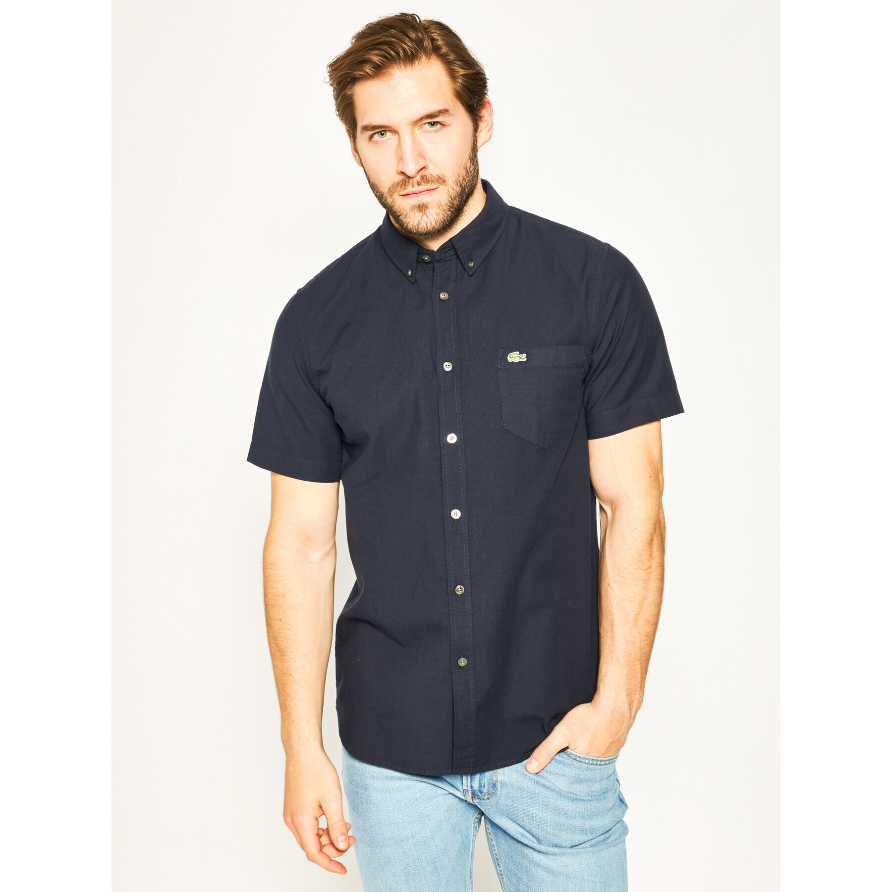 Lacoste Cămașă CH4975 Bleumarin Regular Fit - Pled.ro