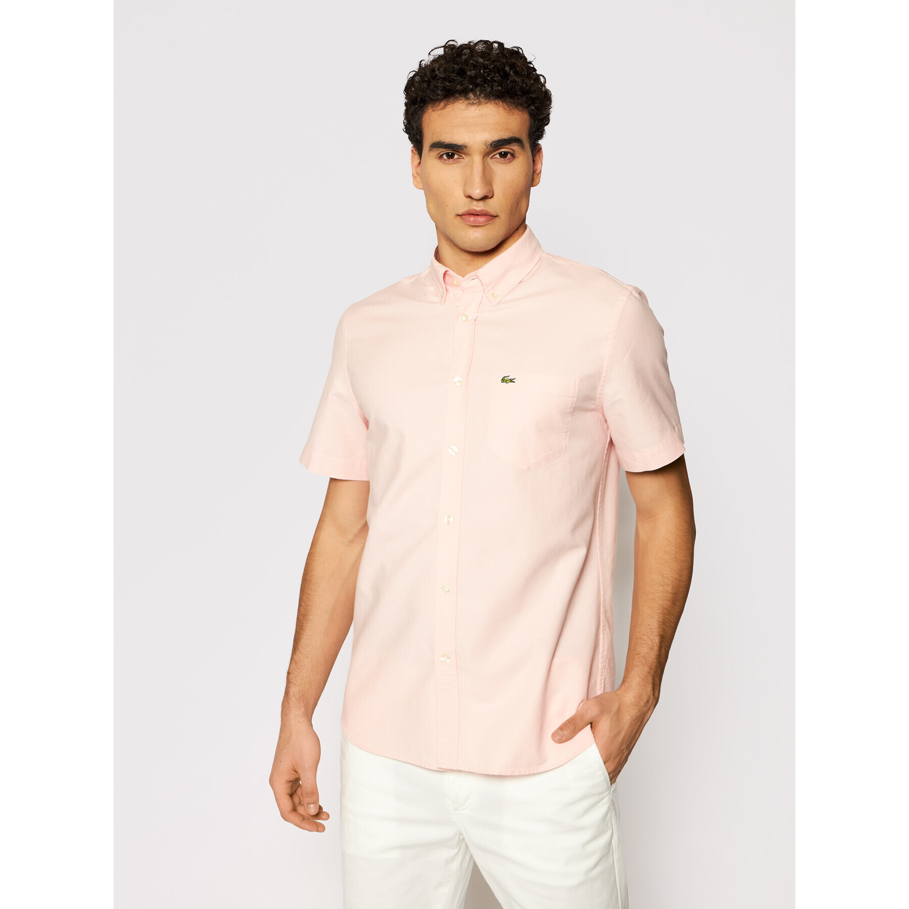 Lacoste Cămașă CH4975 Roz Regular Fit - Pled.ro