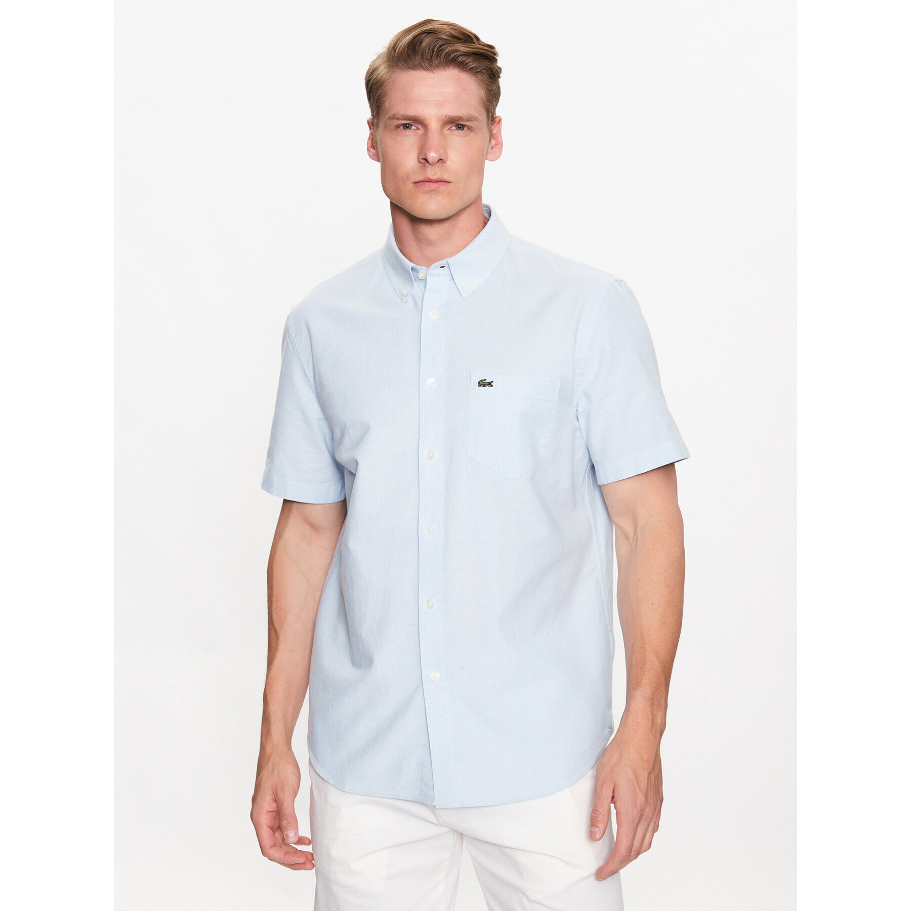 Lacoste Cămașă CH0219 Albastru Regular Fit - Pled.ro