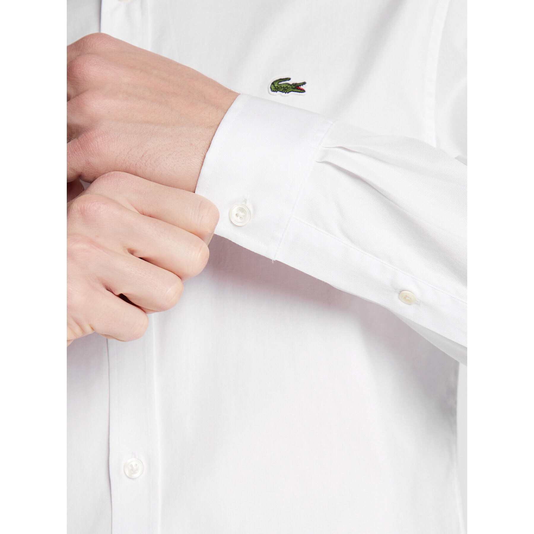 Lacoste Cămașă CH1843 Alb Slim Fit - Pled.ro