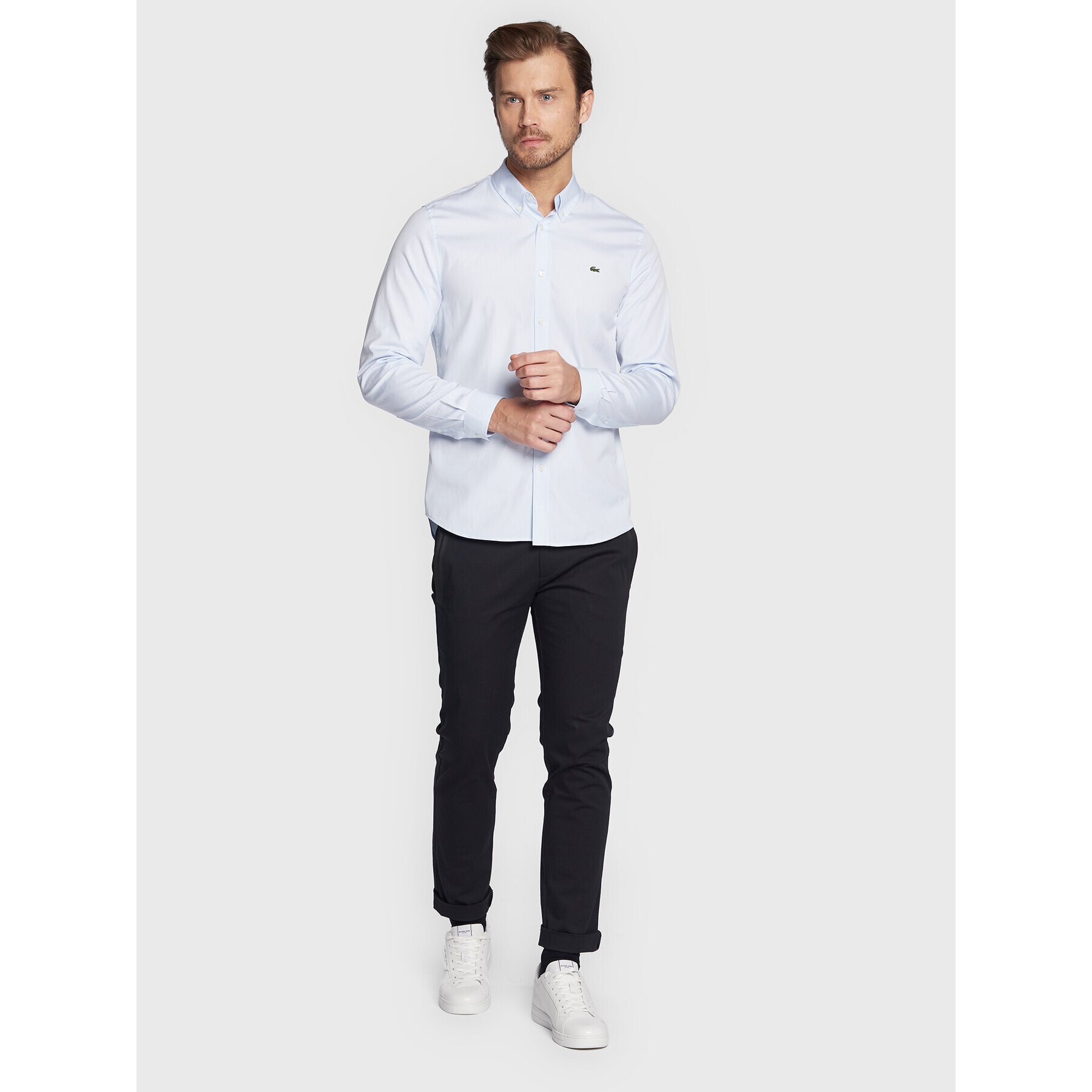 Lacoste Cămașă CH1843 Albastru Slim Fit - Pled.ro