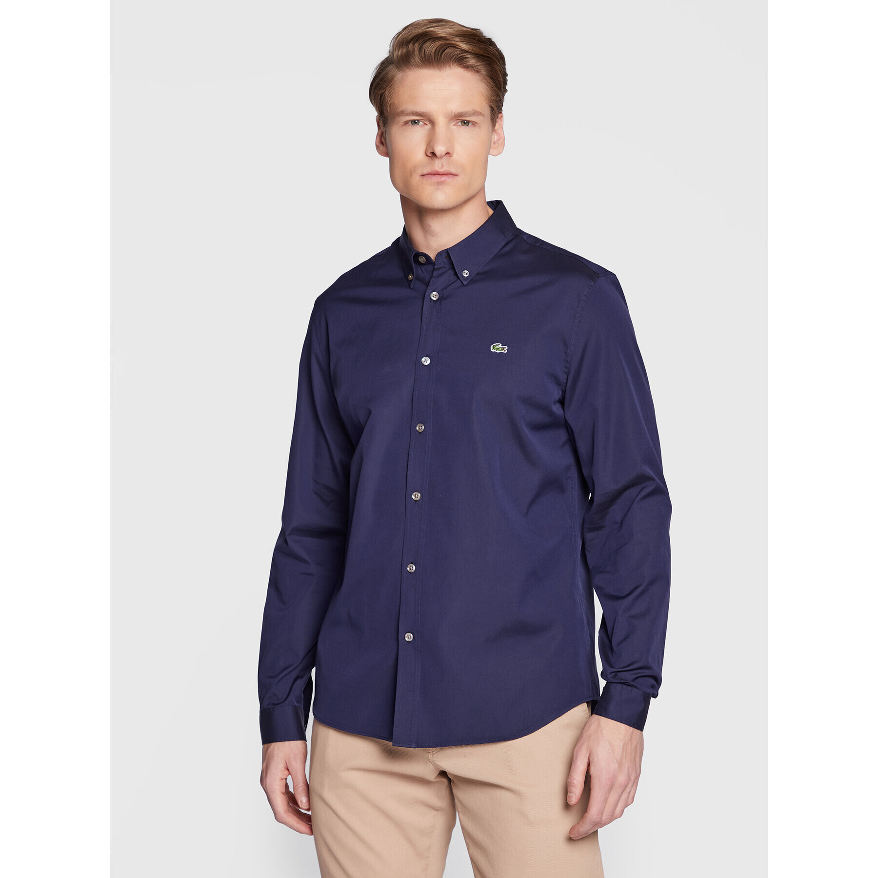 Lacoste Cămașă CH1843 Bleumarin Slim Fit - Pled.ro