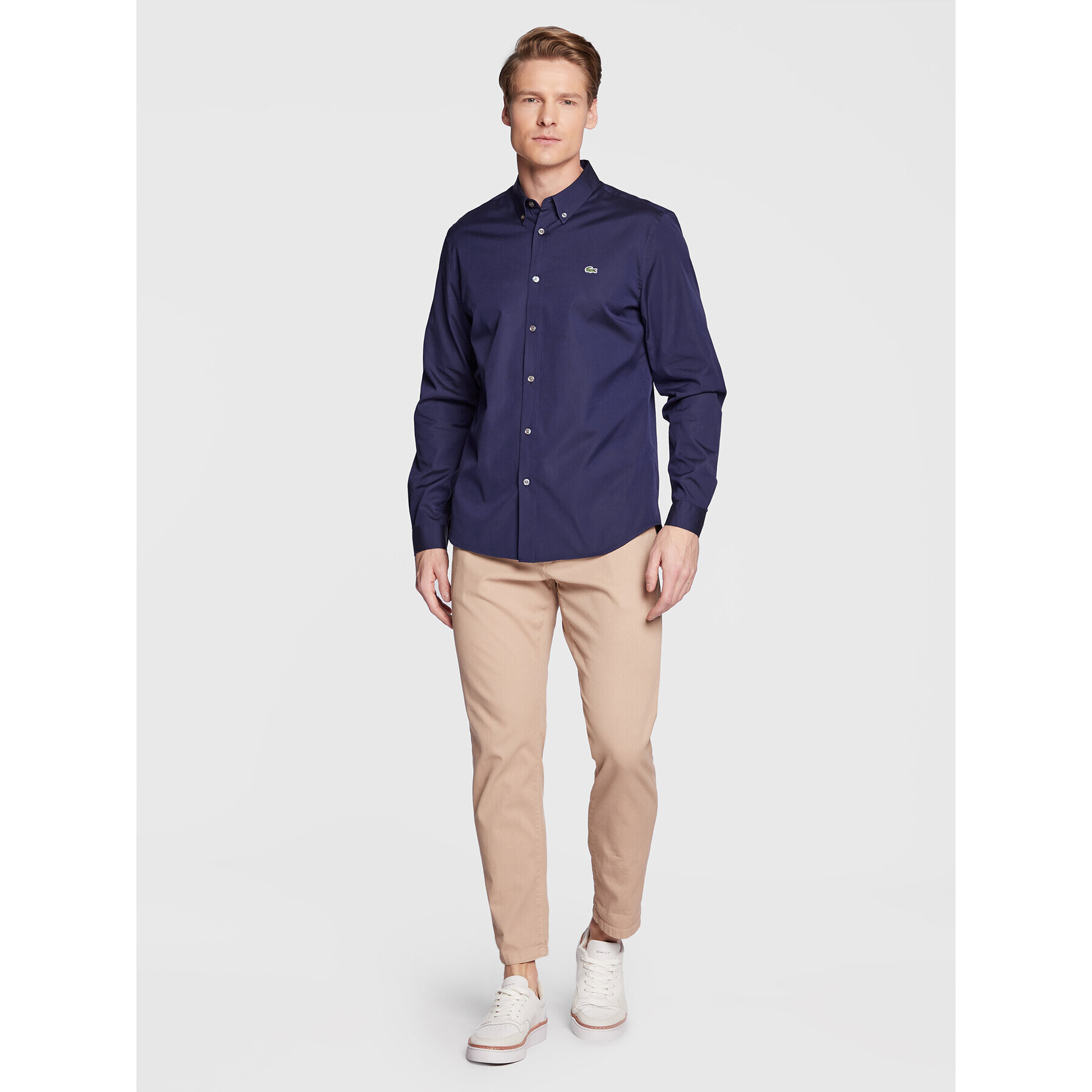 Lacoste Cămașă CH1843 Bleumarin Slim Fit - Pled.ro