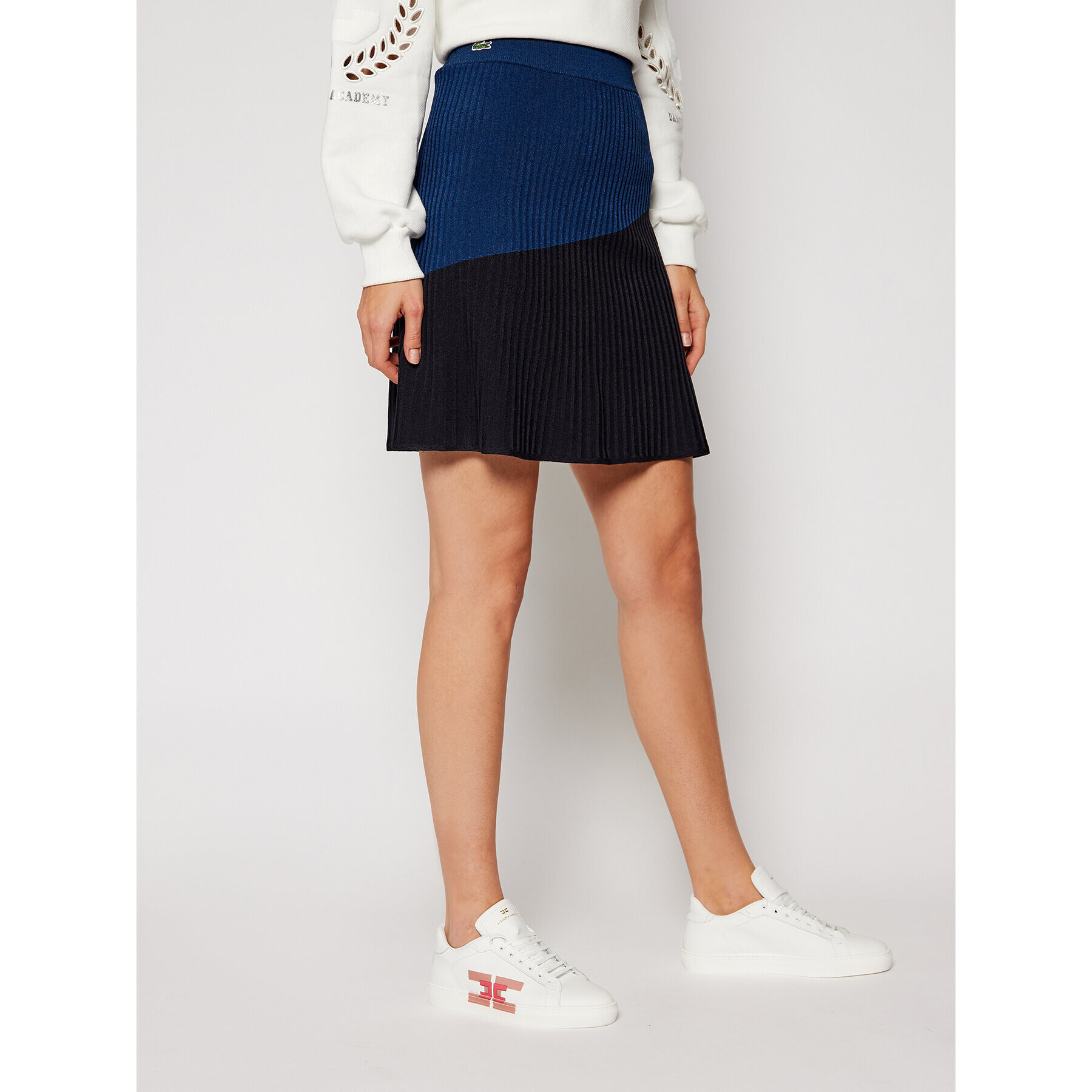 Lacoste Fustă mini JF1302 Bleumarin Regular Fit - Pled.ro