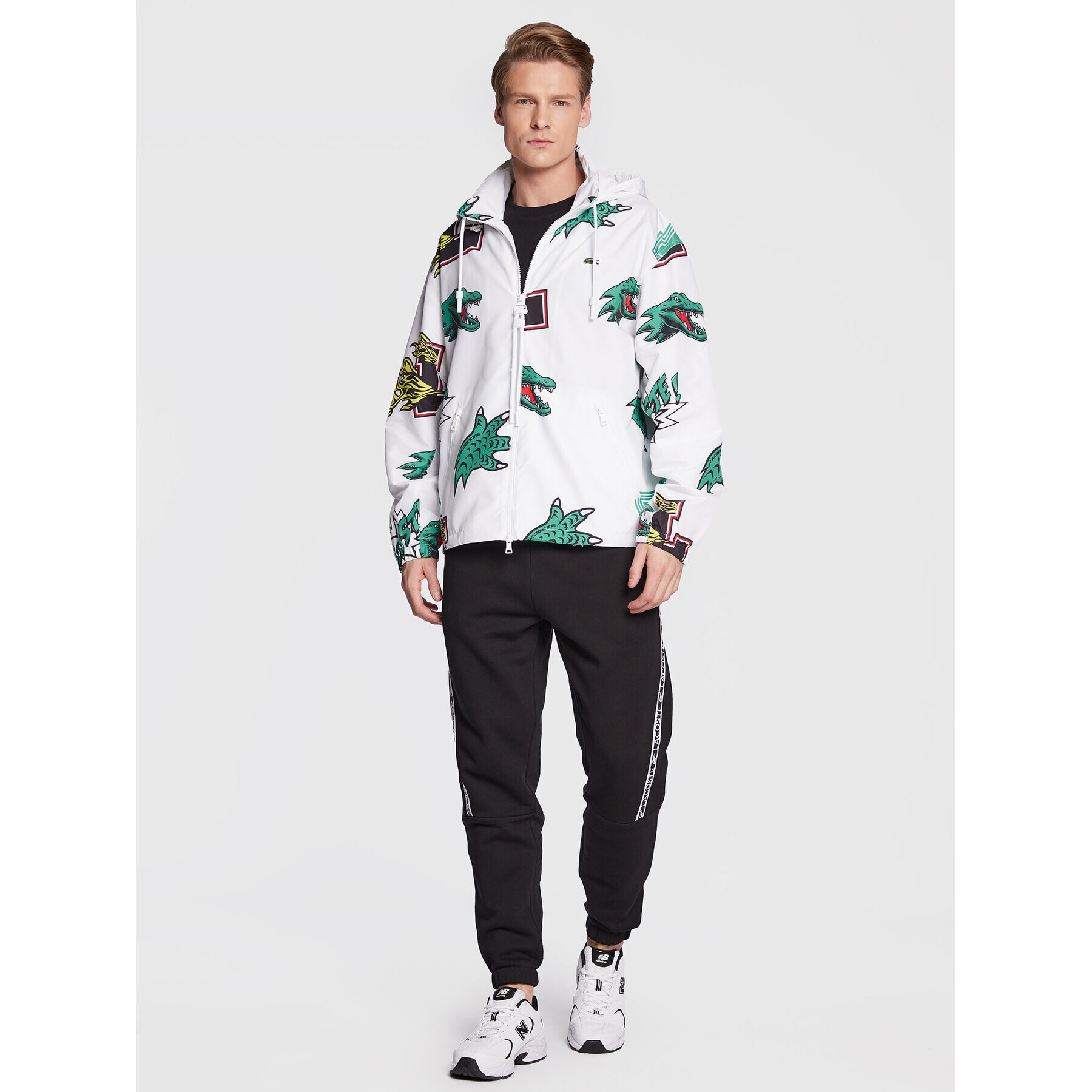 Lacoste Geacă BH1481 Alb Oversize - Pled.ro