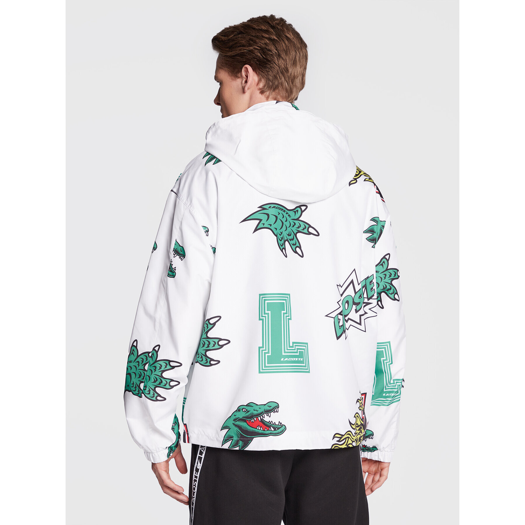 Lacoste Geacă BH1481 Alb Oversize - Pled.ro