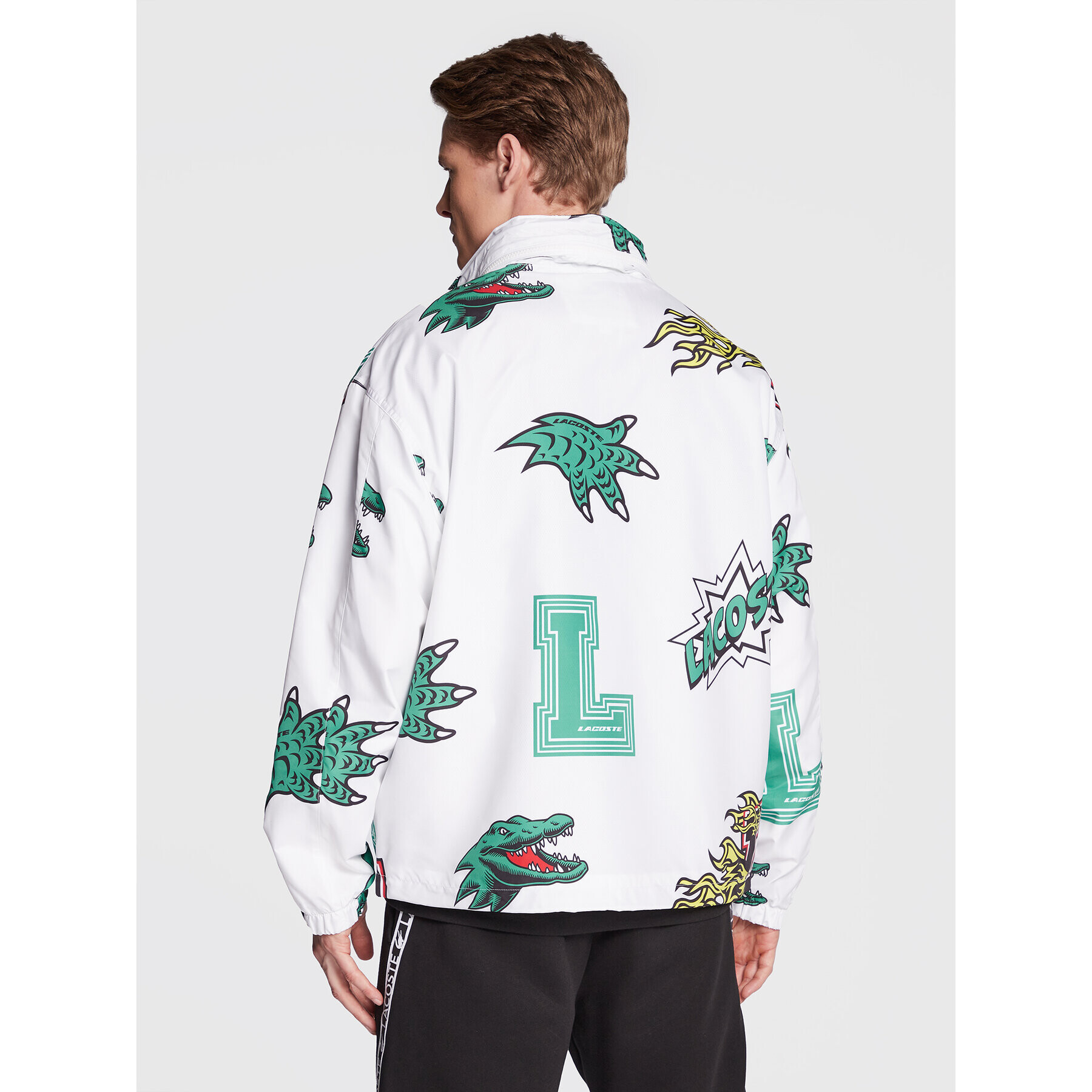 Lacoste Geacă BH1481 Alb Oversize - Pled.ro