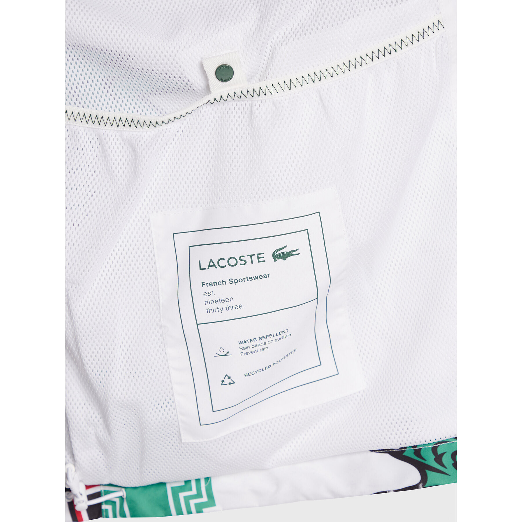 Lacoste Geacă BH1481 Alb Oversize - Pled.ro