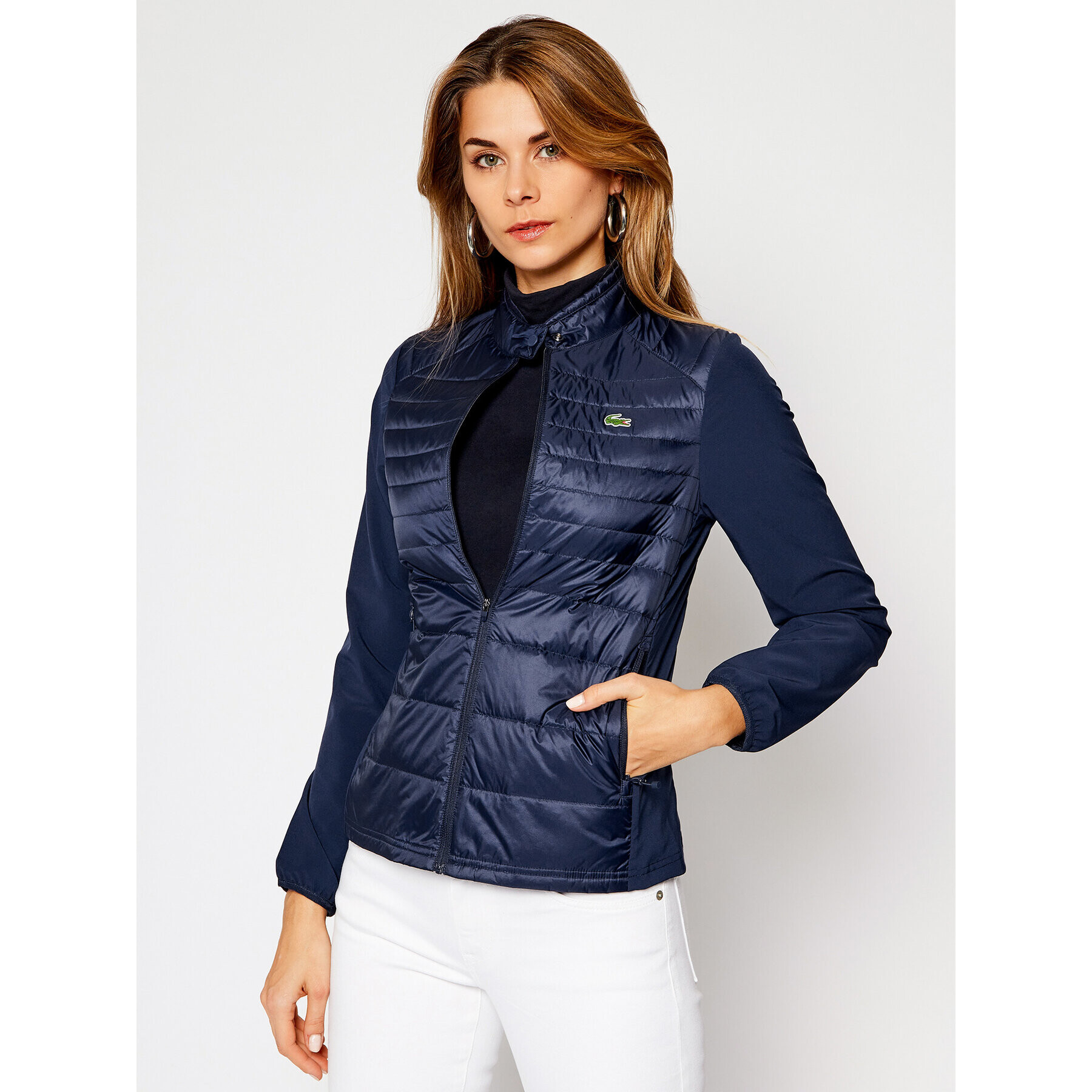 Lacoste Geacă din puf BF9267 Bleumarin Regular Fit - Pled.ro