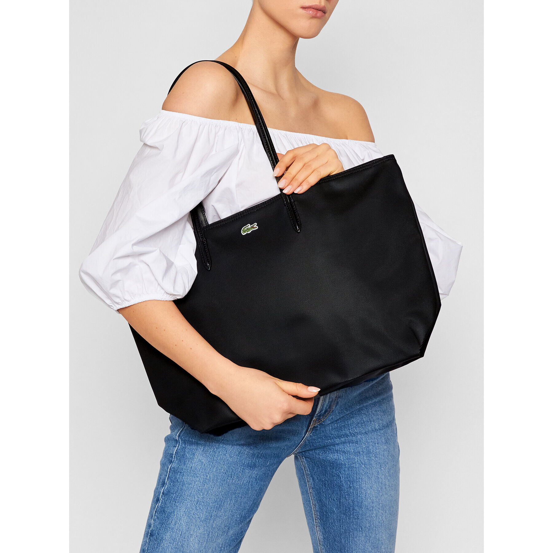 Lacoste Geantă L Shopping Bag NF1888PO Negru - Pled.ro